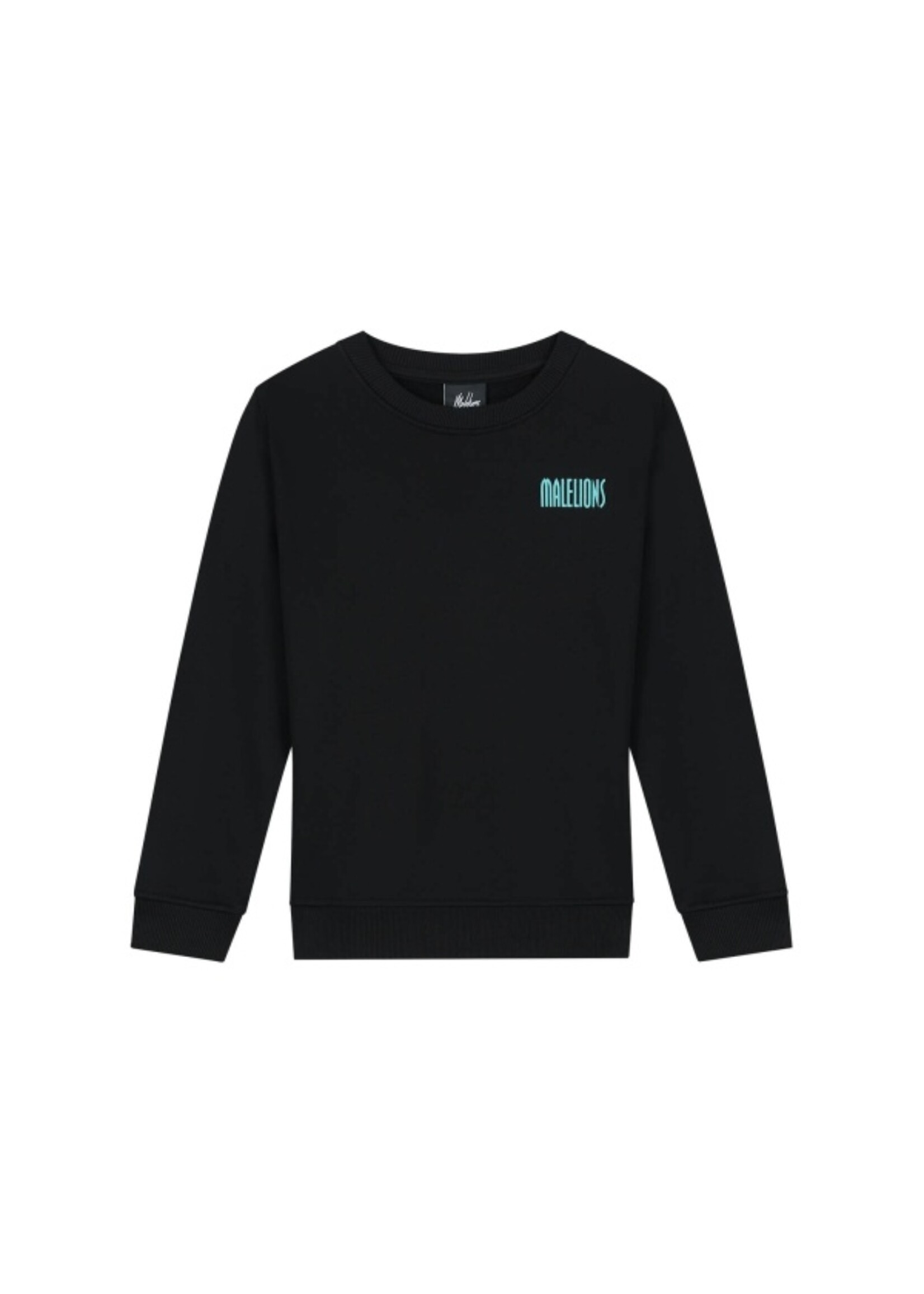 Malelions Hollywood Map Sweater (MJ2-AW25-05) - zwart