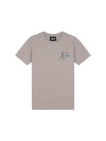 Malelions T-shirt Stripedr Splash T-Shirt (MJ1-AW25-19) - grijs/bruin