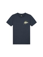 Malelions T-shirt Striped Splash T-Shirt (MJ1-AW25-19) - donkerblauw/geel
