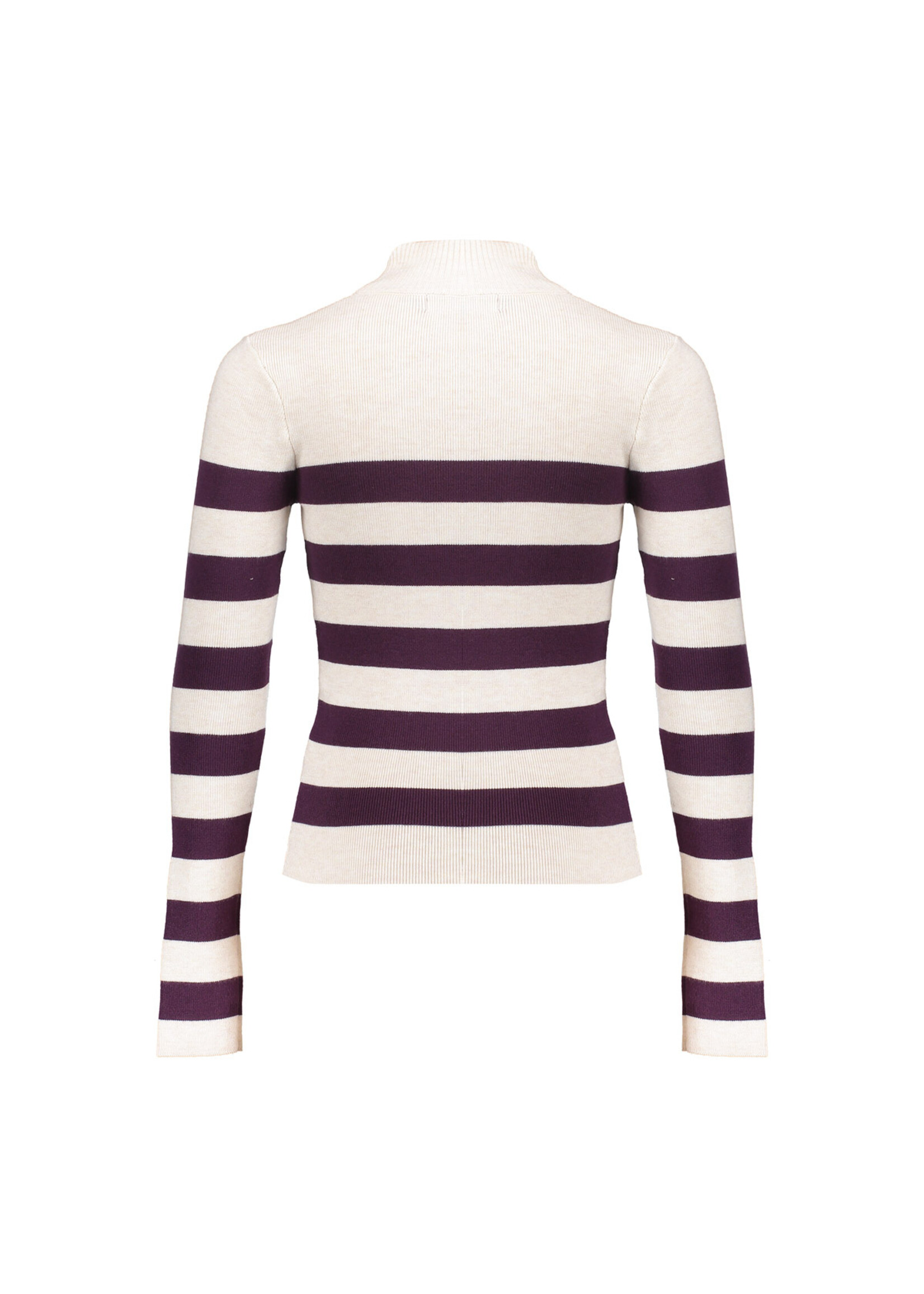 Frankie & Liberty Col turtke neck Tianna - grape stripe