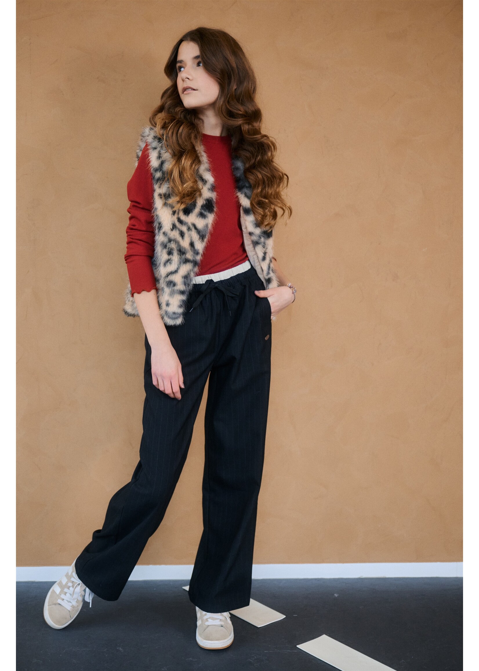 Nobell Broek Sub wide leg 3604 - zwart