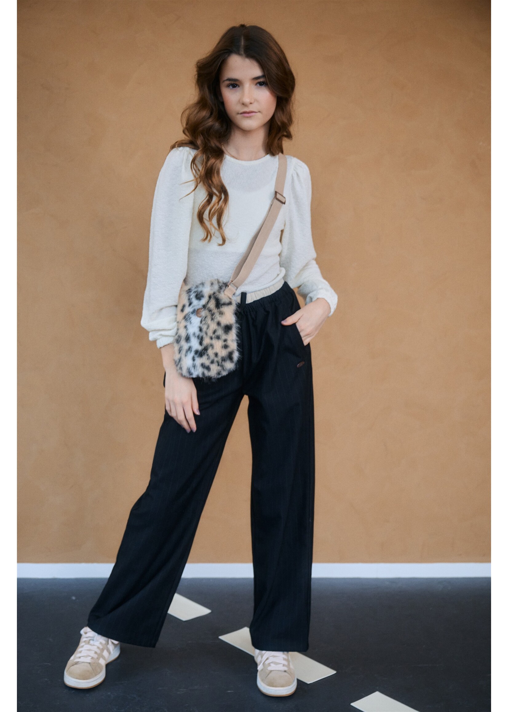 Nobell Broek Sub wide leg 3604 - zwart