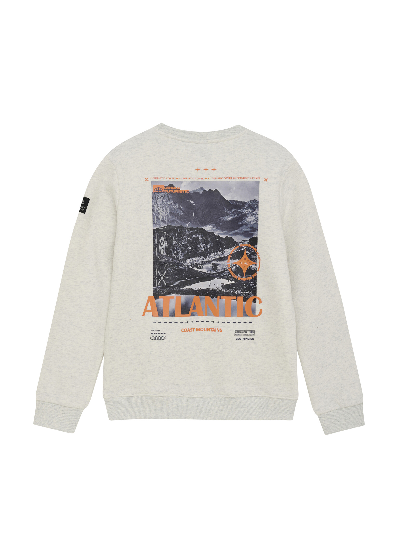 Indian blue jeans Sweater 960435 - licht grijs melange