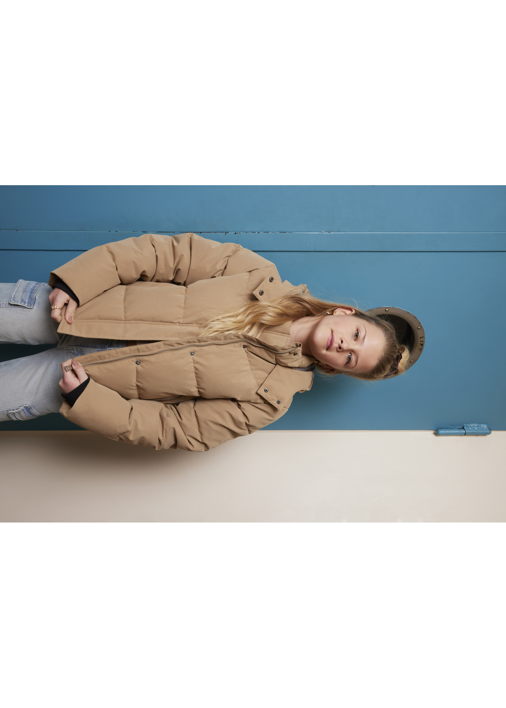 Indian blue jeans Puffer Jacket 970436 - Cornstalk