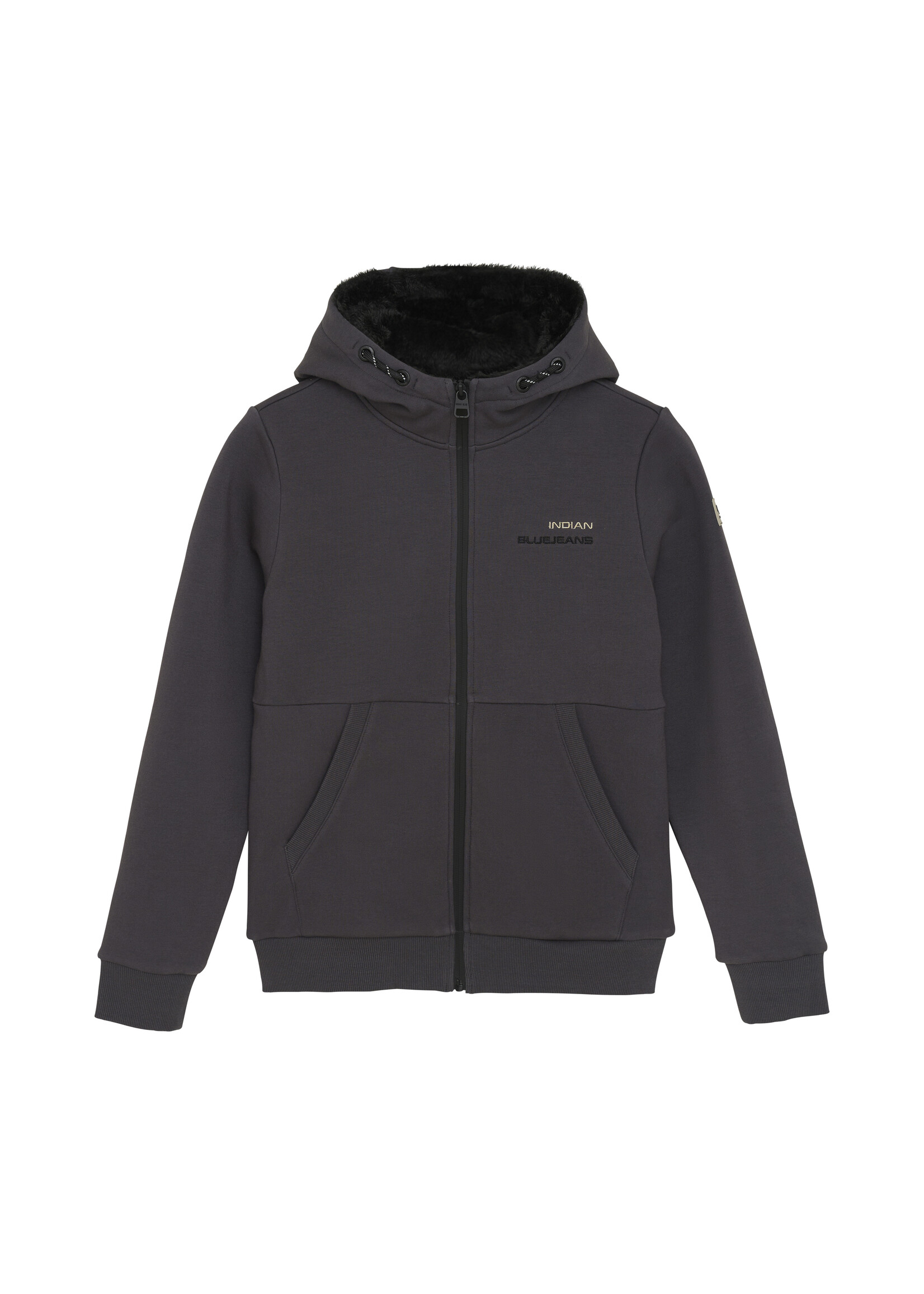 Indian blue jeans Borgvest Hooded Zip Teddy - 960385 Phantom