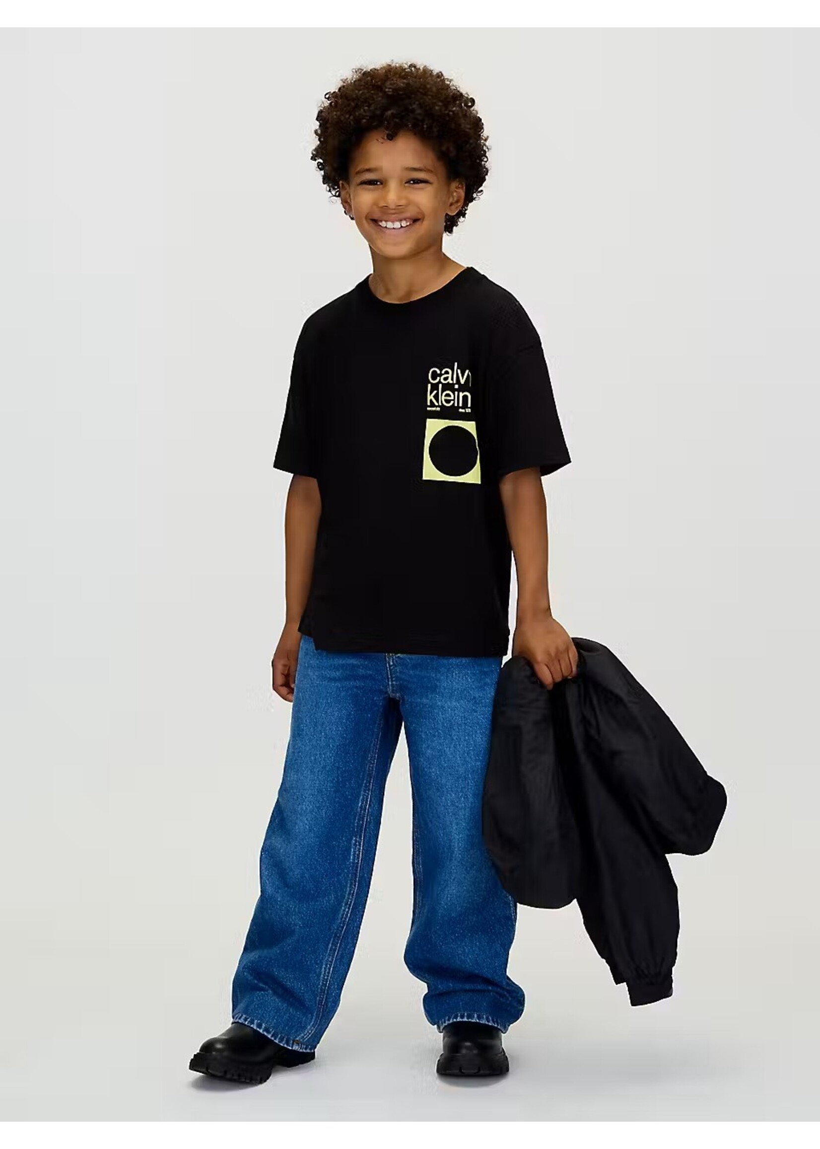 Calvin Klein T-shirt IB0IB02582BEH - CITY SCENE RLXD SS T-SHIRT - zwart