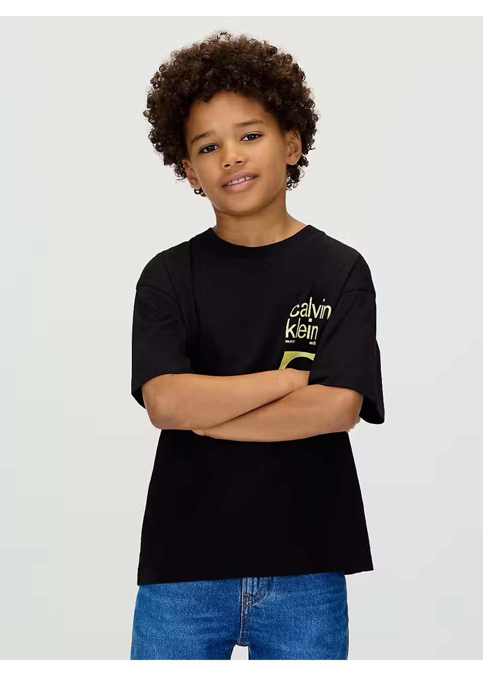 Calvin Klein T-shirt IB0IB02582BEH - CITY SCENE RLXD SS T-SHIRT - zwart