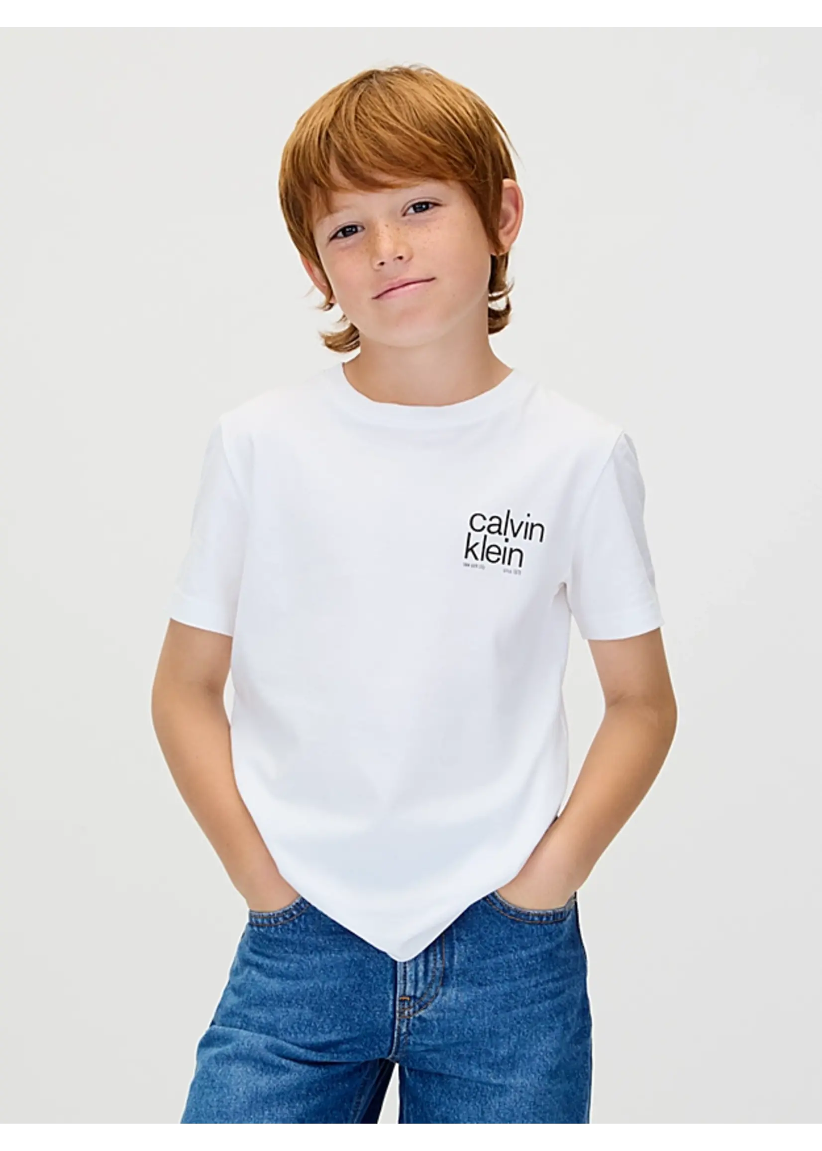 Calvin Klein T-shirt IB0IB02579YAF - REG. CK SMALL GRAPHIC SS T-SHIRT - wit