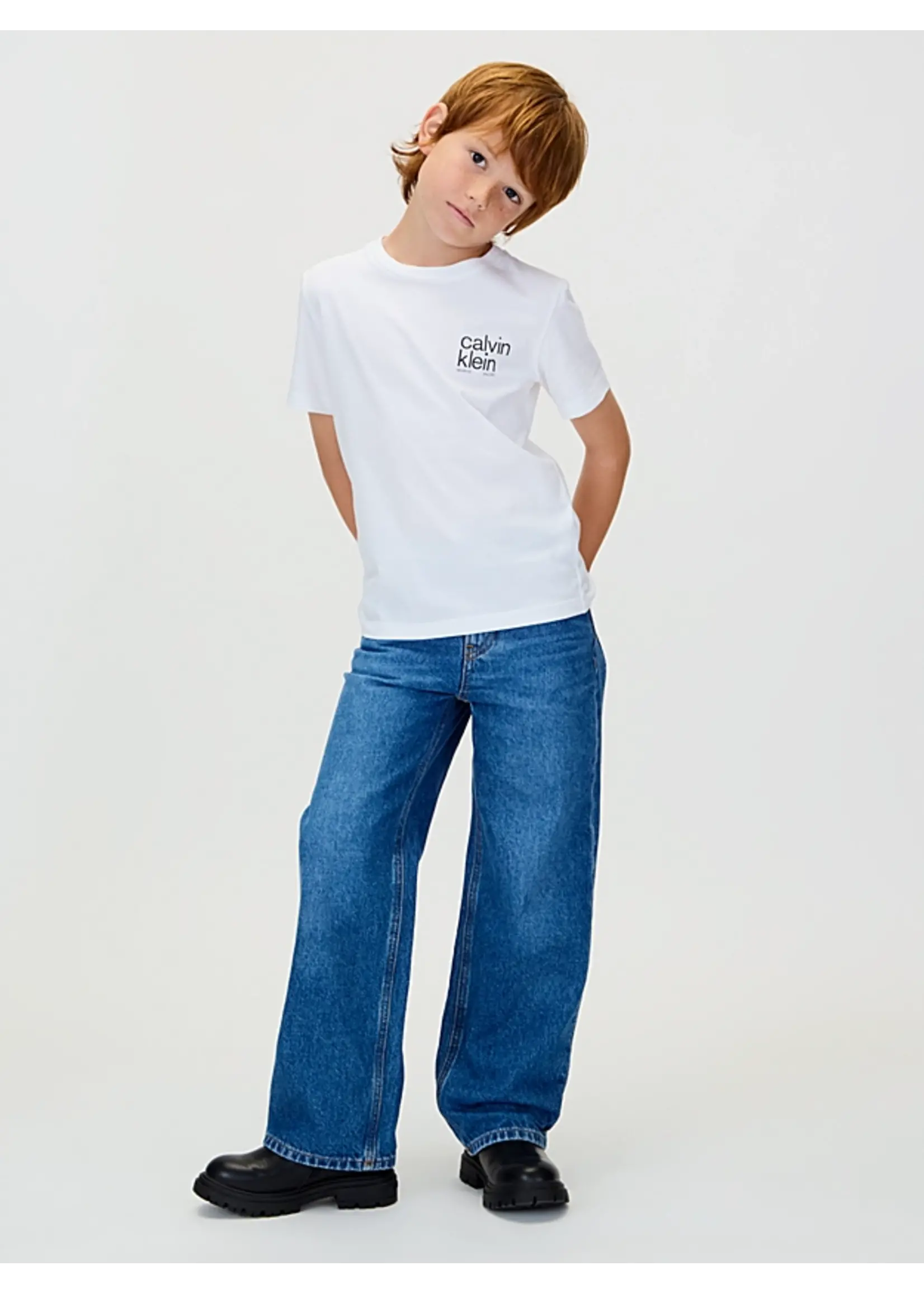 Calvin Klein T-shirt IB0IB02579YAF - REG. CK SMALL GRAPHIC SS T-SHIRT - wit