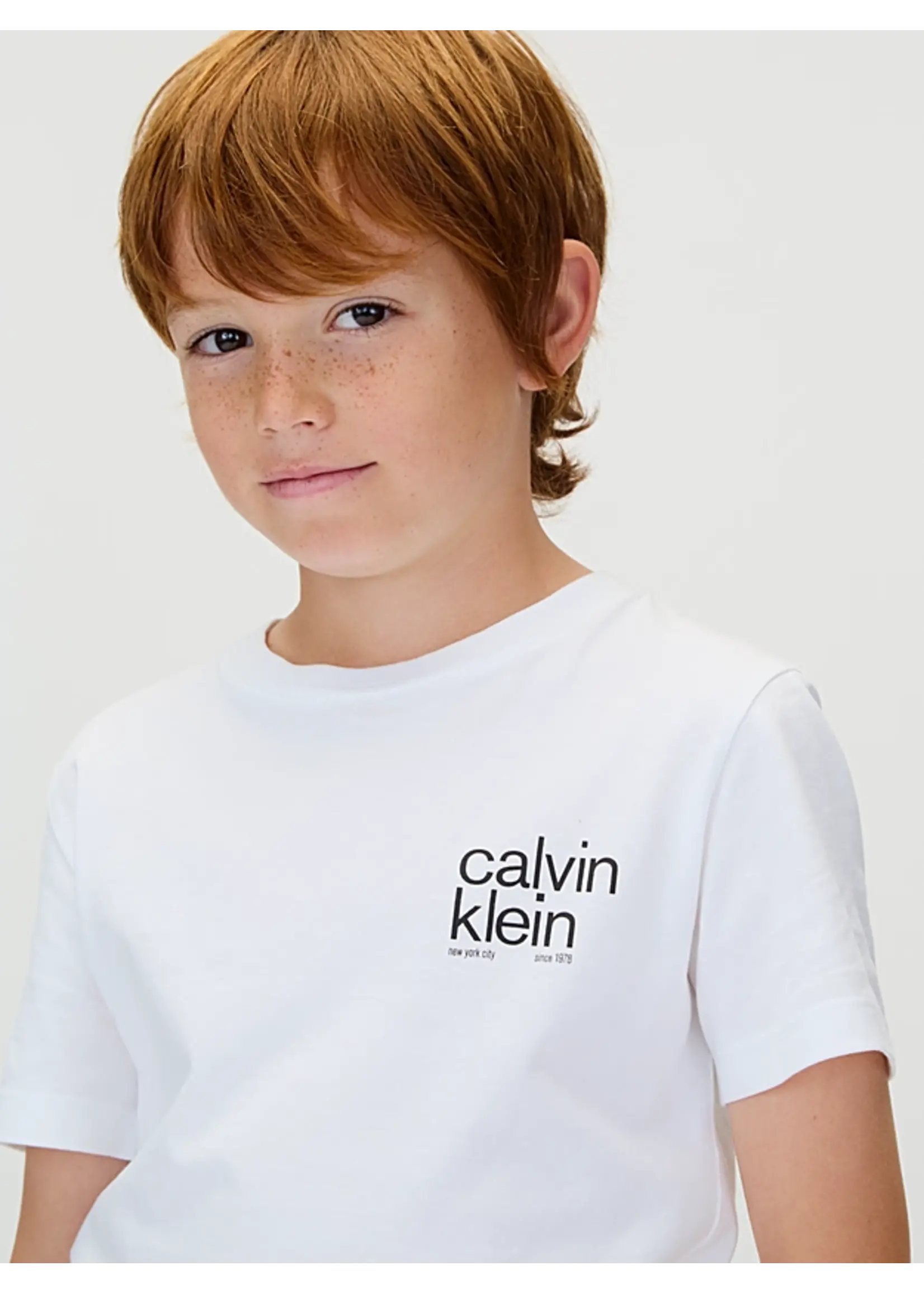 Calvin Klein T-shirt IB0IB02579YAF - REG. CK SMALL GRAPHIC SS T-SHIRT - wit