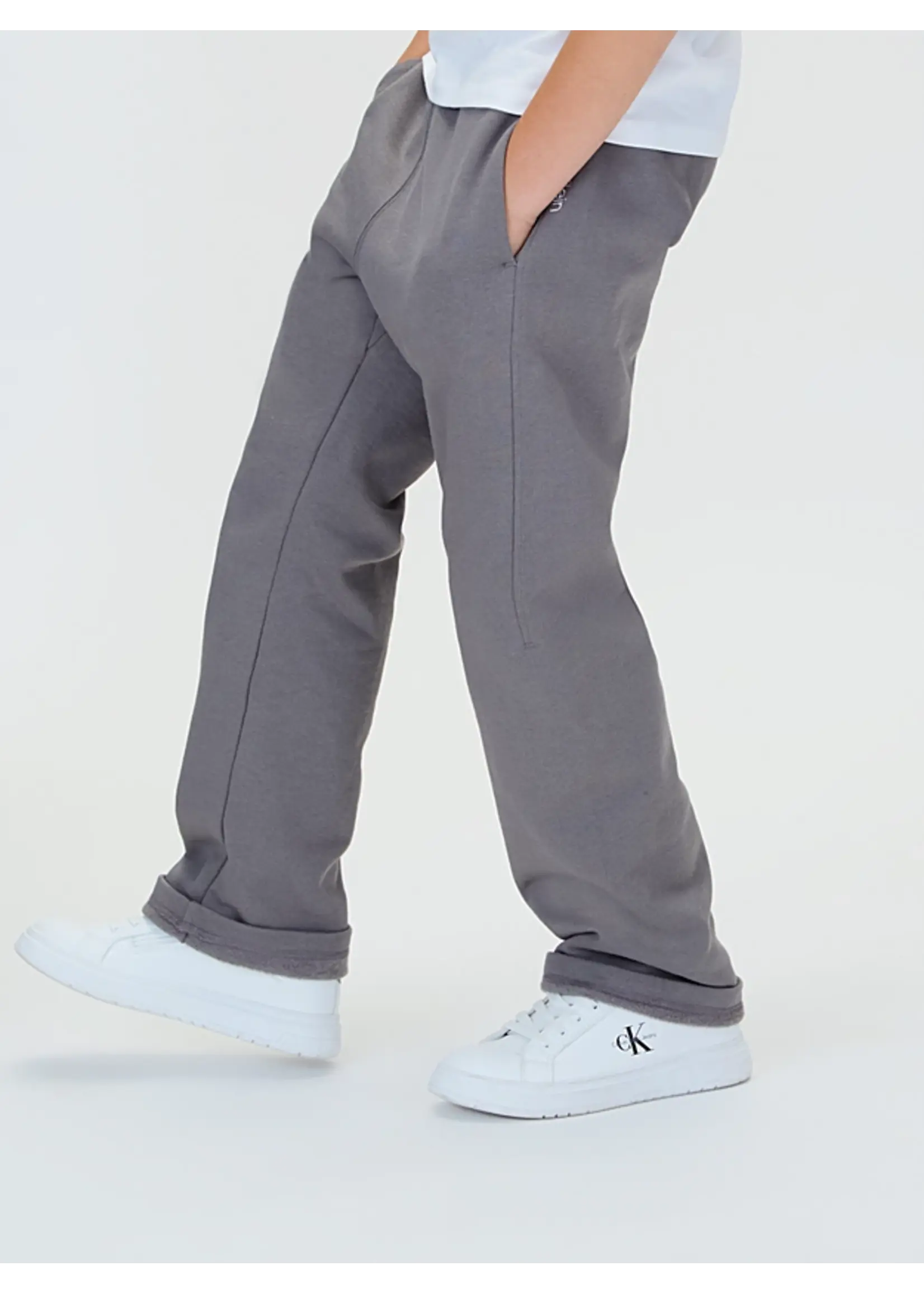 Calvin Klein Broek IB0IB02571PCG - EMB FLEECE SWEATPANTS - grijs
