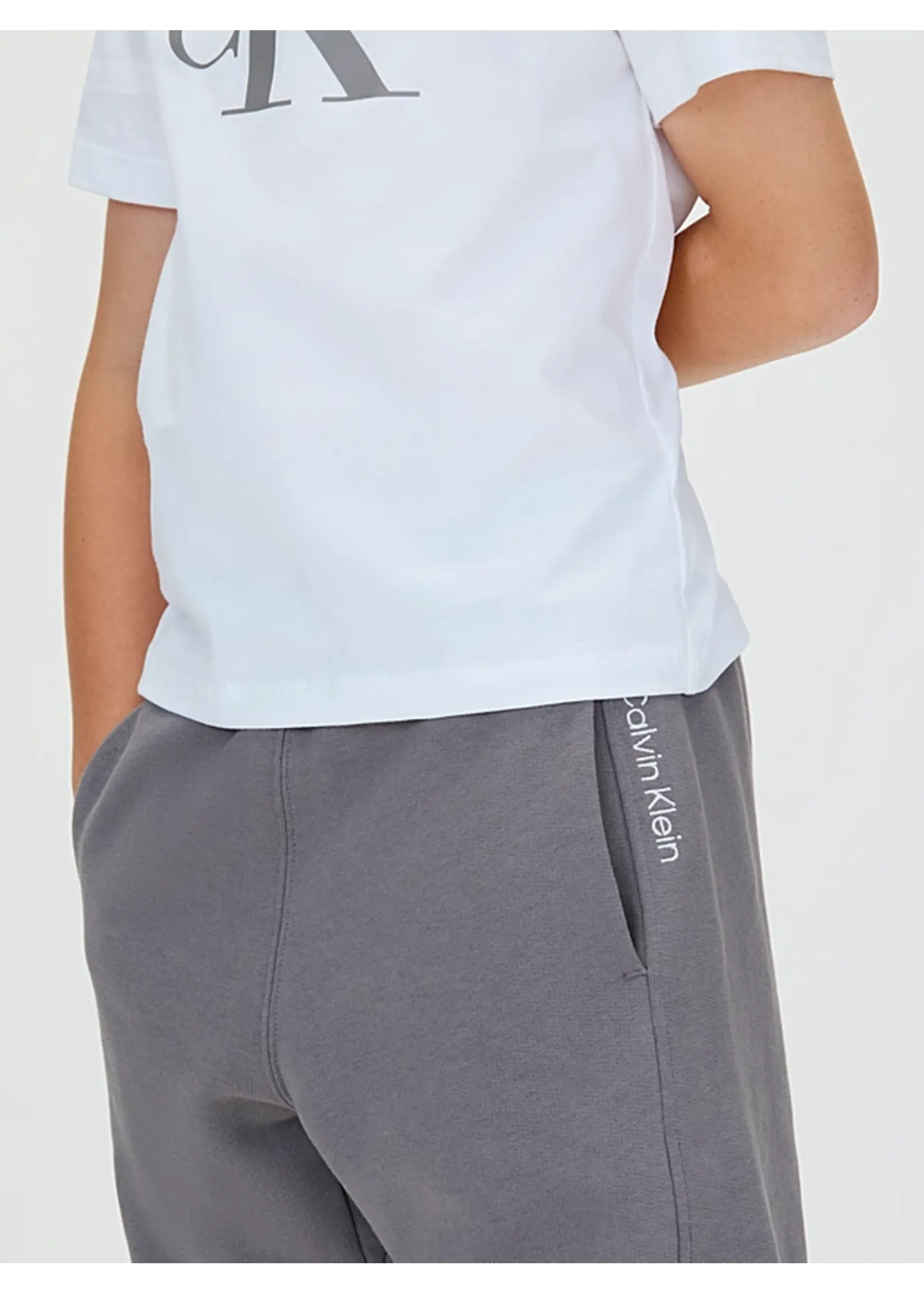 Calvin Klein Broek IB0IB02571PCG - EMB FLEECE SWEATPANTS - grijs