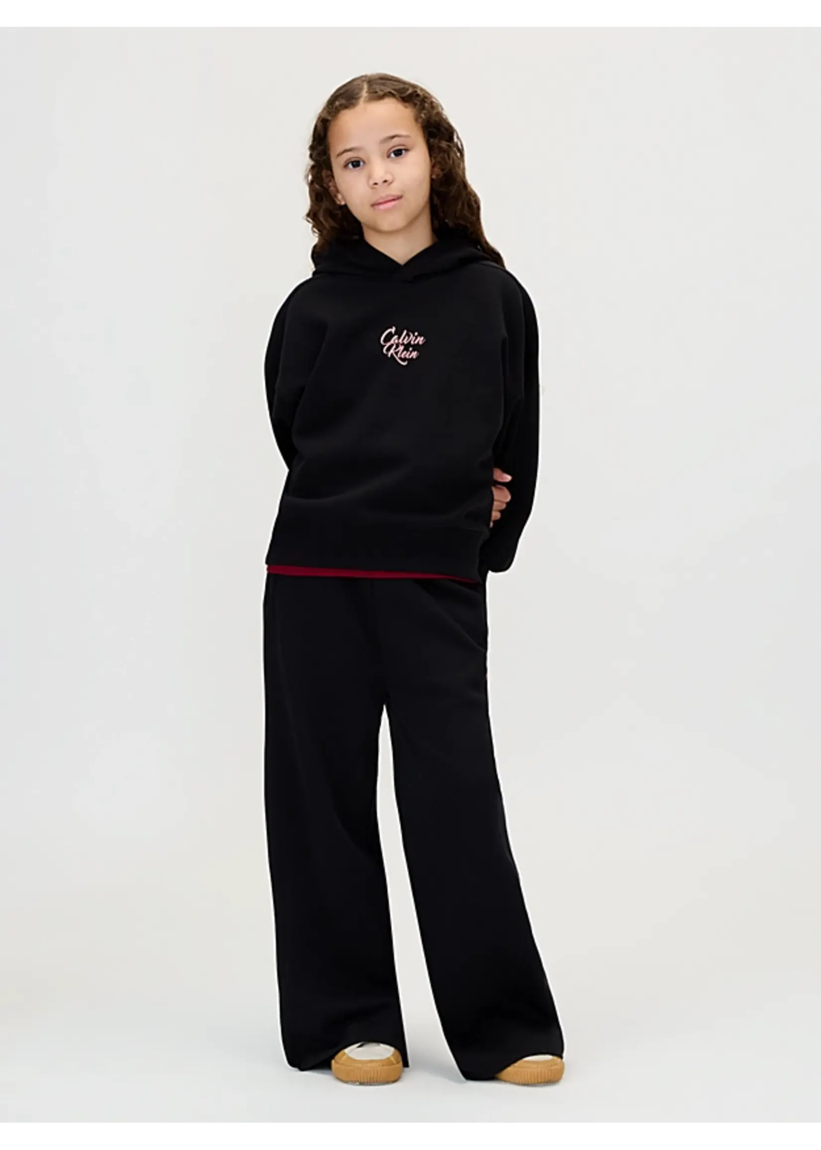 Calvin Klein Hoodie   IG0IG03016BEH - SCRIPT LOGO GRAPHIC TERRY HOODIE - zwart