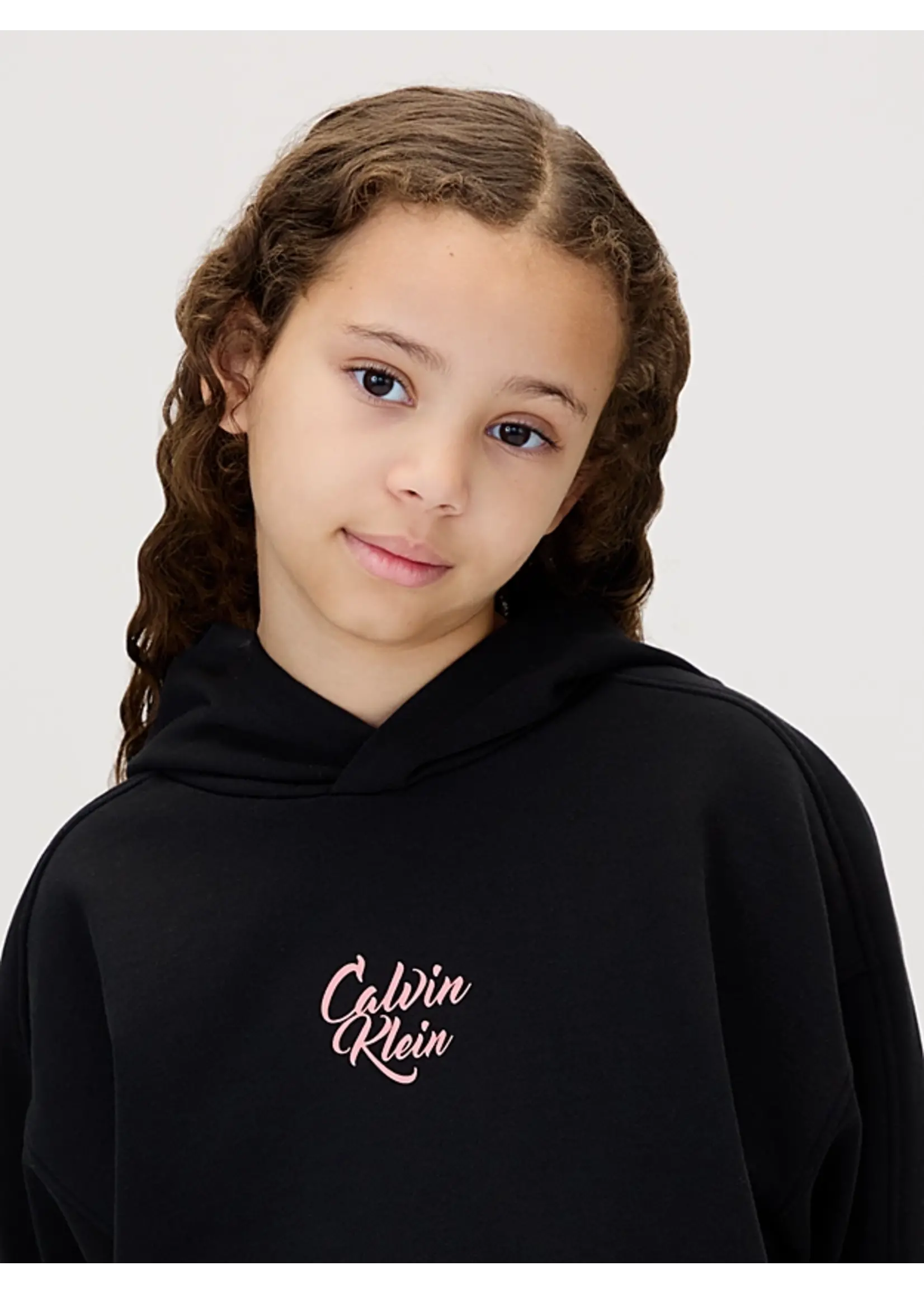 Calvin Klein Hoodie   IG0IG03016BEH - SCRIPT LOGO GRAPHIC TERRY HOODIE - zwart
