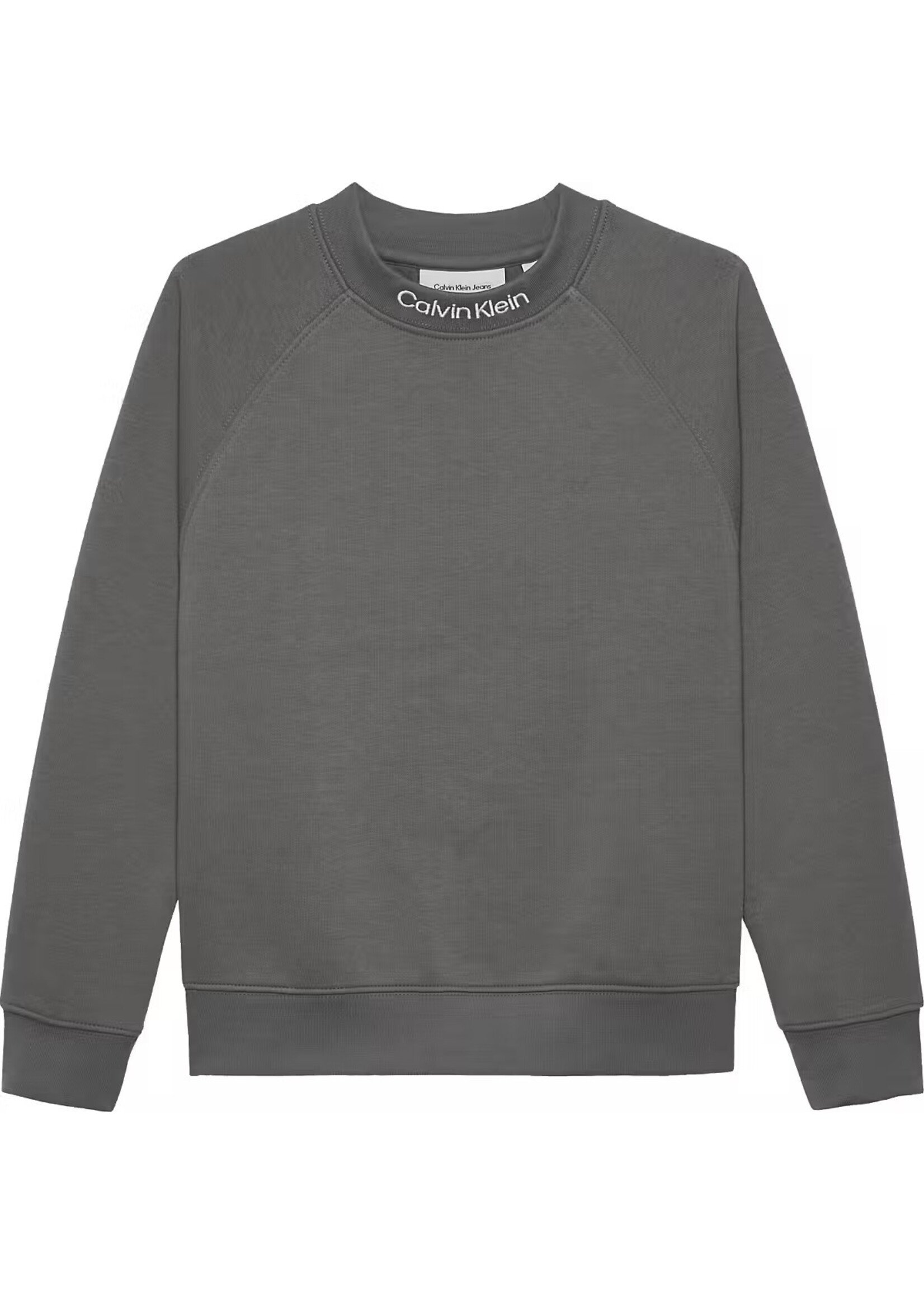 Calvin Klein Trui IB0IB02599PCG - NECK EMB FLEECE CN SWEATSHIRT - grijs