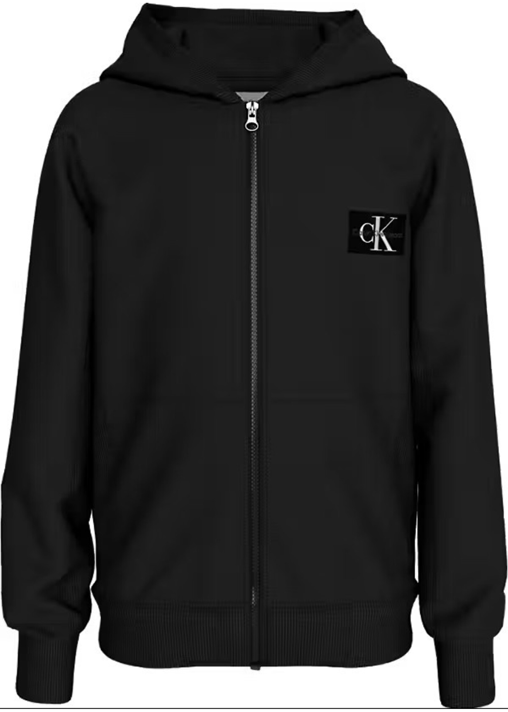Calvin Klein Vest IB0IB02213BEH - BADGE ZIP-TGROUGH - zwart