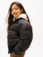Tommy Hilfiger REVERSIBLE PUFFER BOMBER  KG0KG08764BDS - zwart