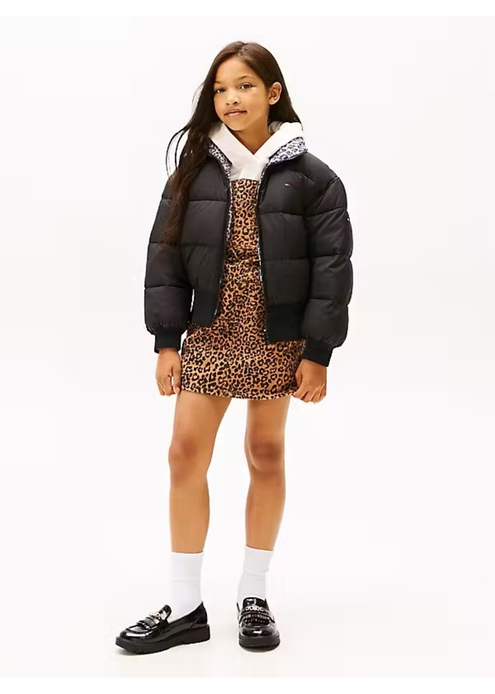 Tommy Hilfiger REVERSIBLE PUFFER BOMBER  KG0KG08764BDS - zwart