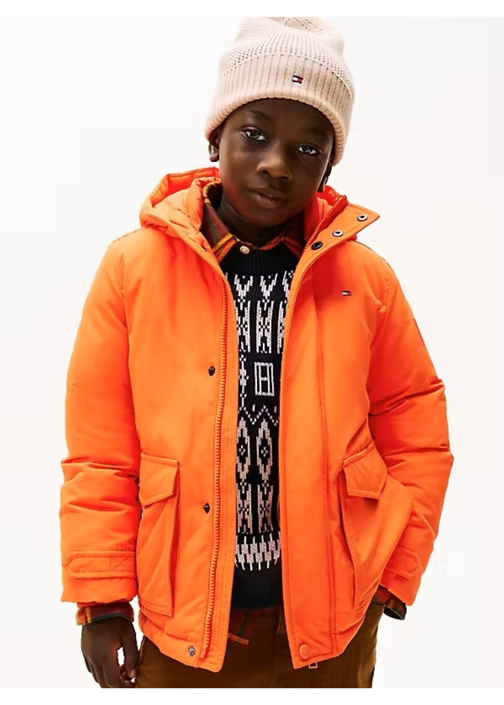 Tommy Hilfiger HOODED PARKA - KB0KB09889XM2 - oranje