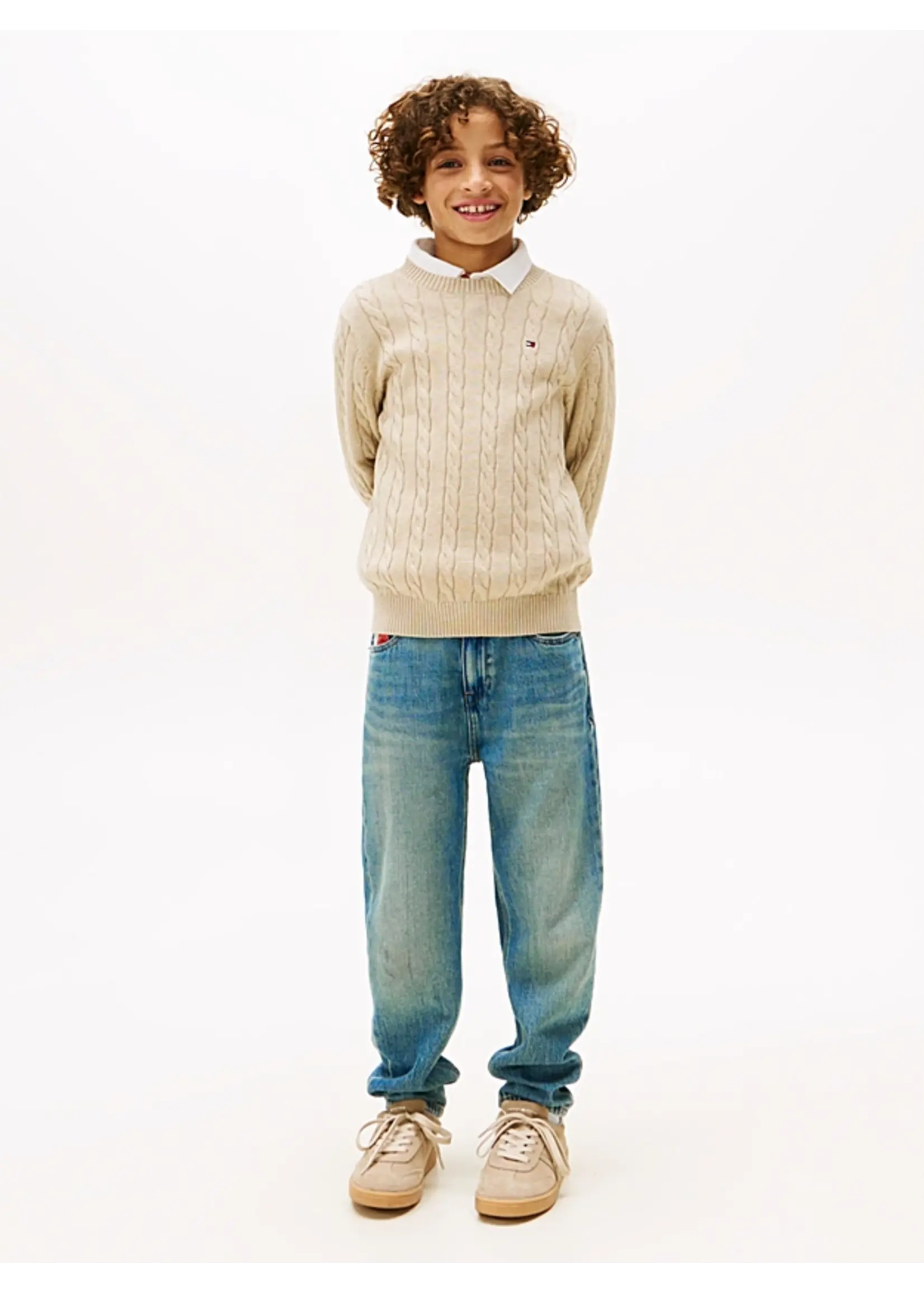 Tommy Hilfiger COTTON CABLE SWEATER - KB0KB09753GUQ