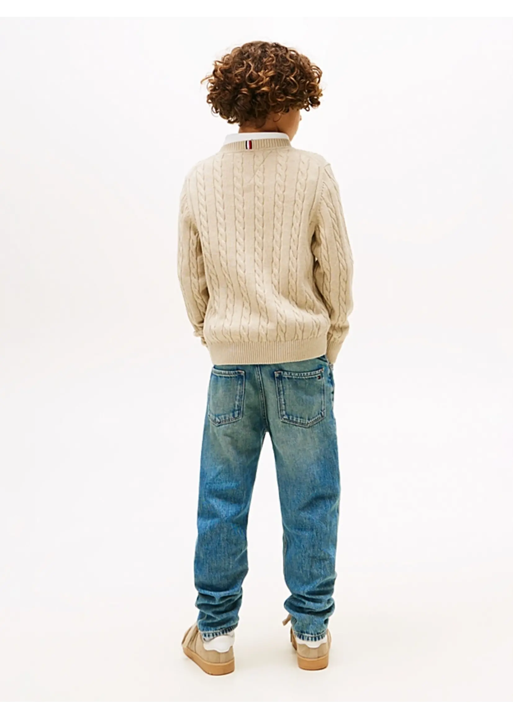 Tommy Hilfiger COTTON CABLE SWEATER - KB0KB09753GUQ