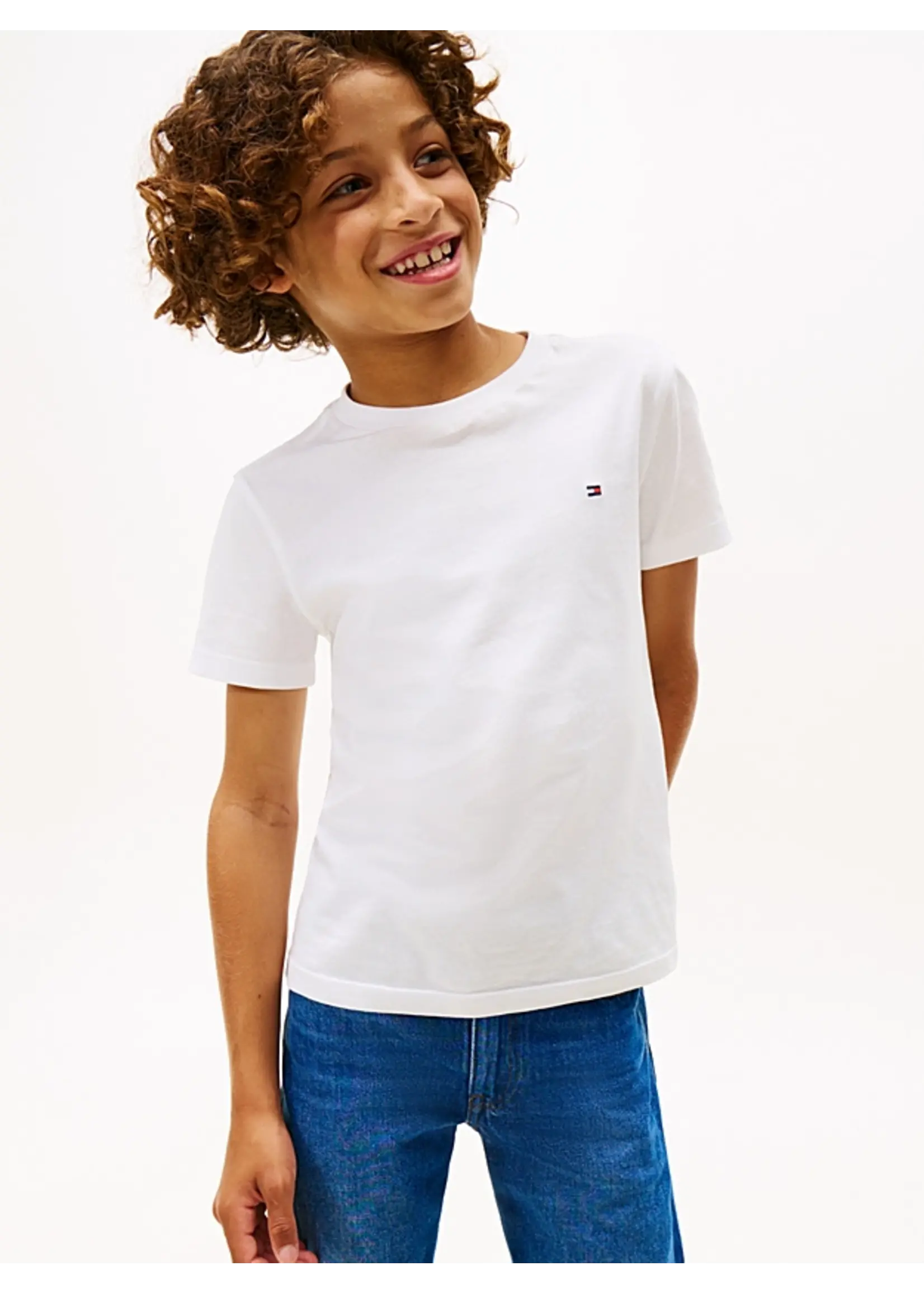 Tommy Hilfiger ESSENTIAL ARCHIVE FIT TEE SS WHITE - KB0KB09646YBR