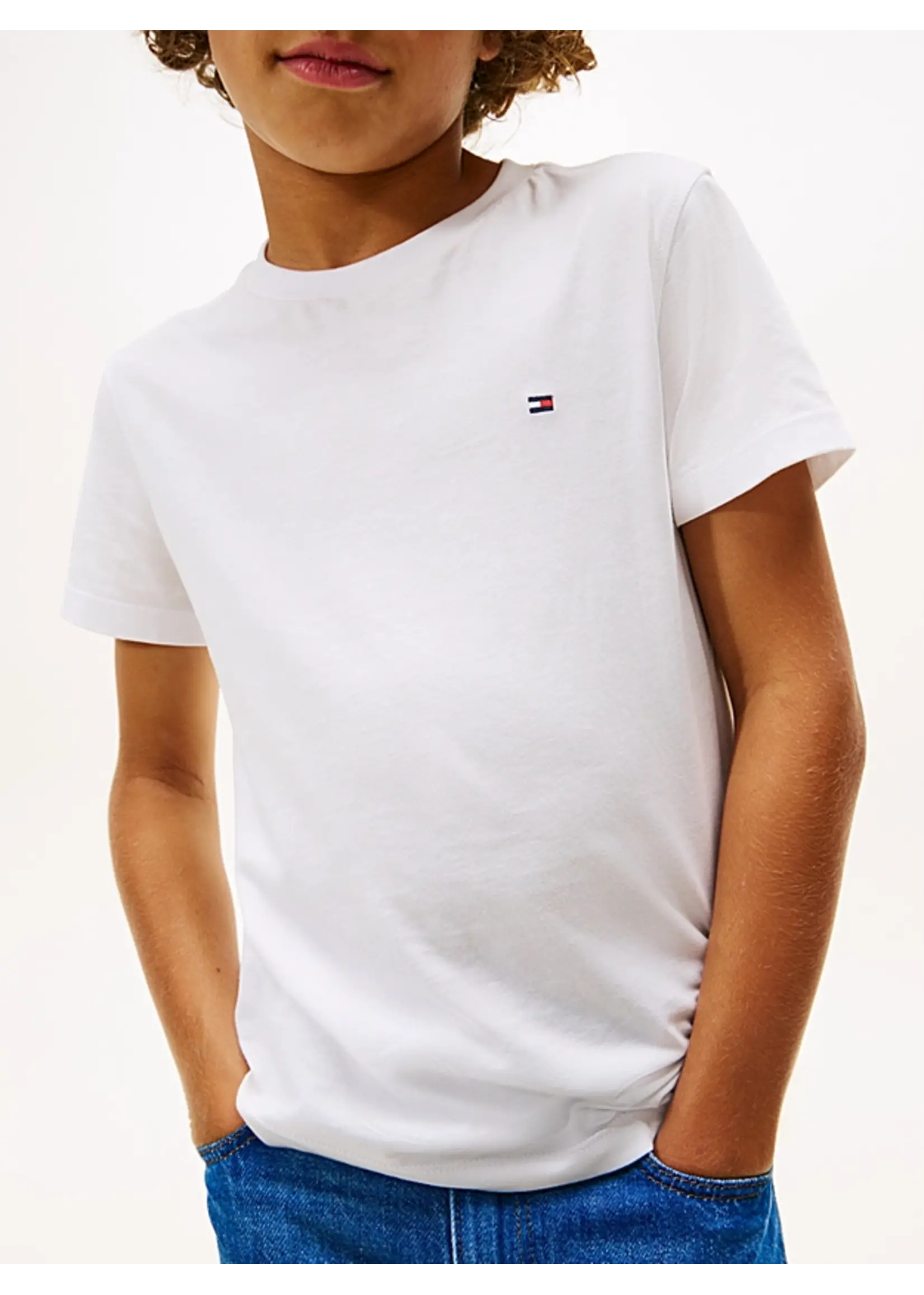 Tommy Hilfiger ESSENTIAL ARCHIVE FIT TEE SS WHITE - KB0KB09646YBR