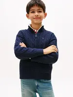 Tommy Hilfiger COTTON CABLE HALF ZIP SWEATER - KB0KB09971C1G