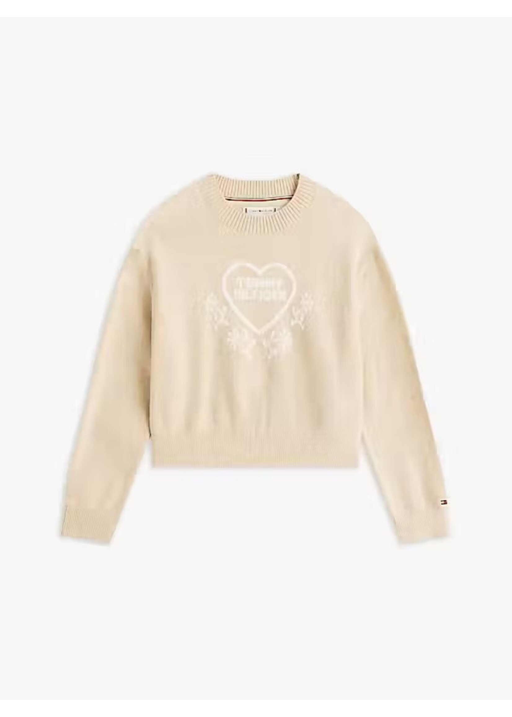 Tommy Hilfiger Sweater  KG0KG08836AFO - HEART JACQUARD - beige