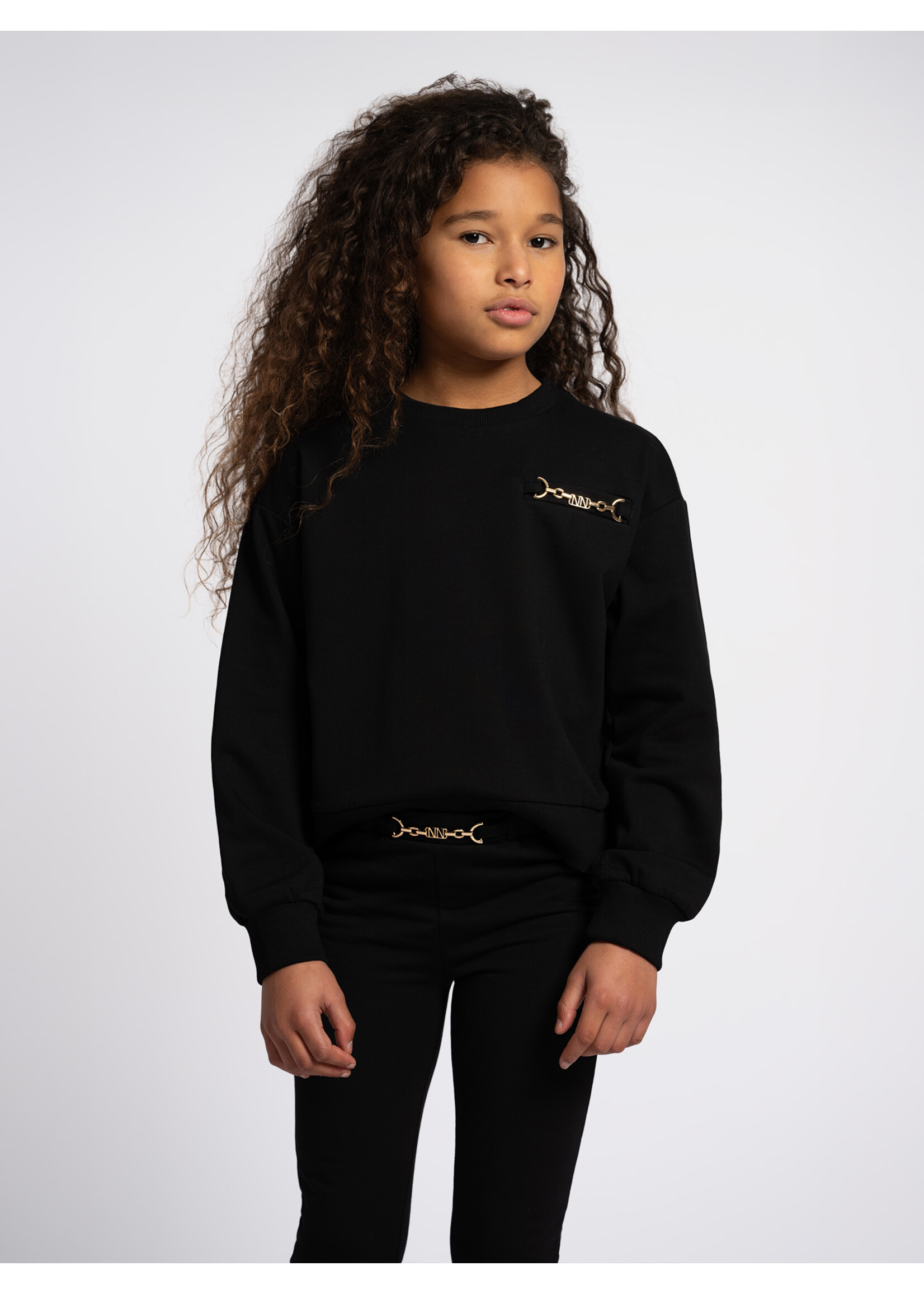 Nik & Nik Flare broek Sage G 2-697 2505 - zwart