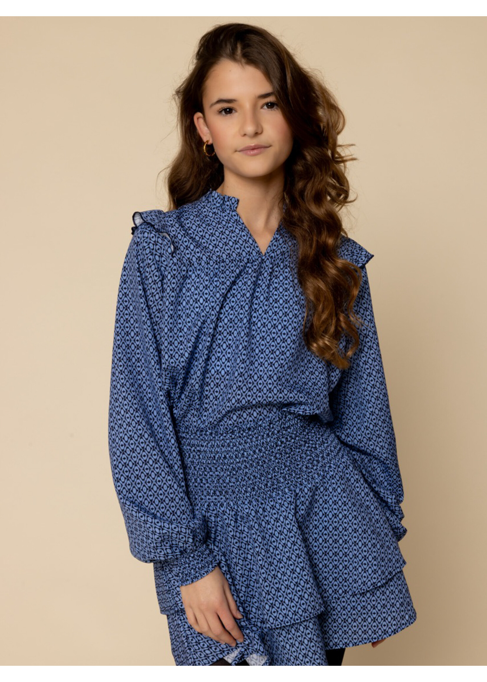 Looxs Rok 5721 - blauw met print