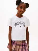 Tommy Hilfiger T-shirt  KG0KG09013YBR - VARSITY SATEEN GRAPHIC - wit