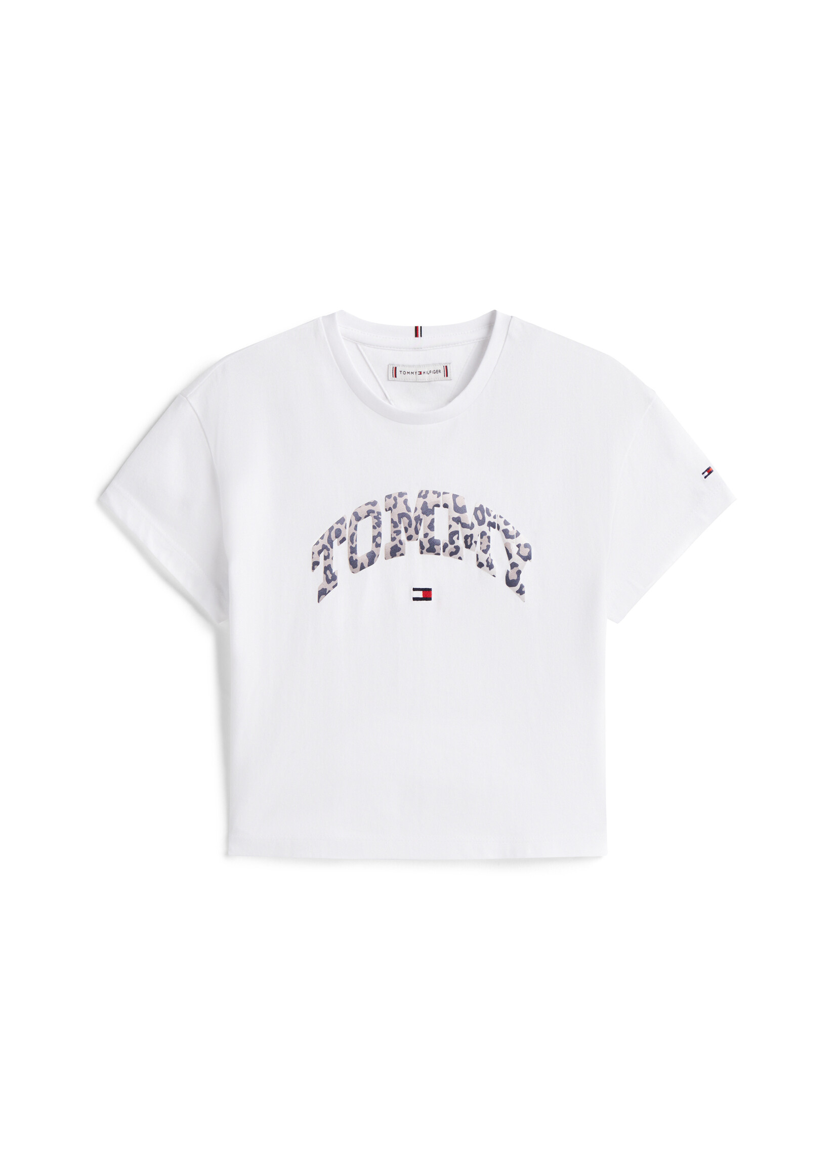 Tommy Hilfiger T-shirt  KG0KG09013YBR - VARSITY SATEEN GRAPHIC - wit