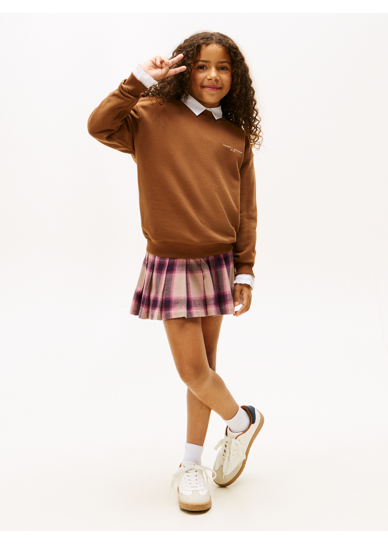 Tommy Hilfiger Sweater  KS0KS00719GVP - MINI CORP C-NECK SWEATSHIRT - bruin