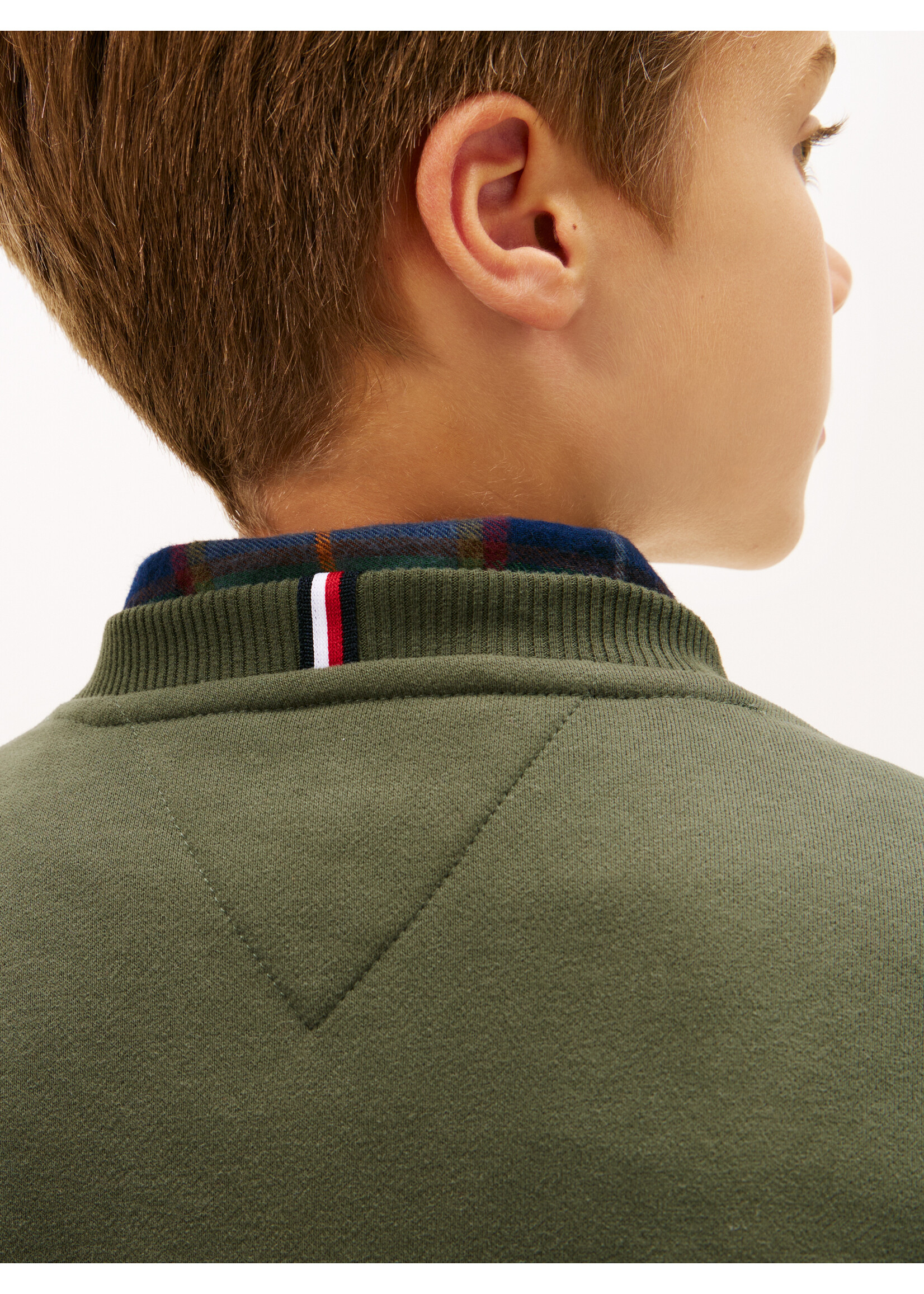 Tommy Hilfiger Sweater  KS0KS00719MRH - MINI CORP C-NECK SWEATSHIRT - groen