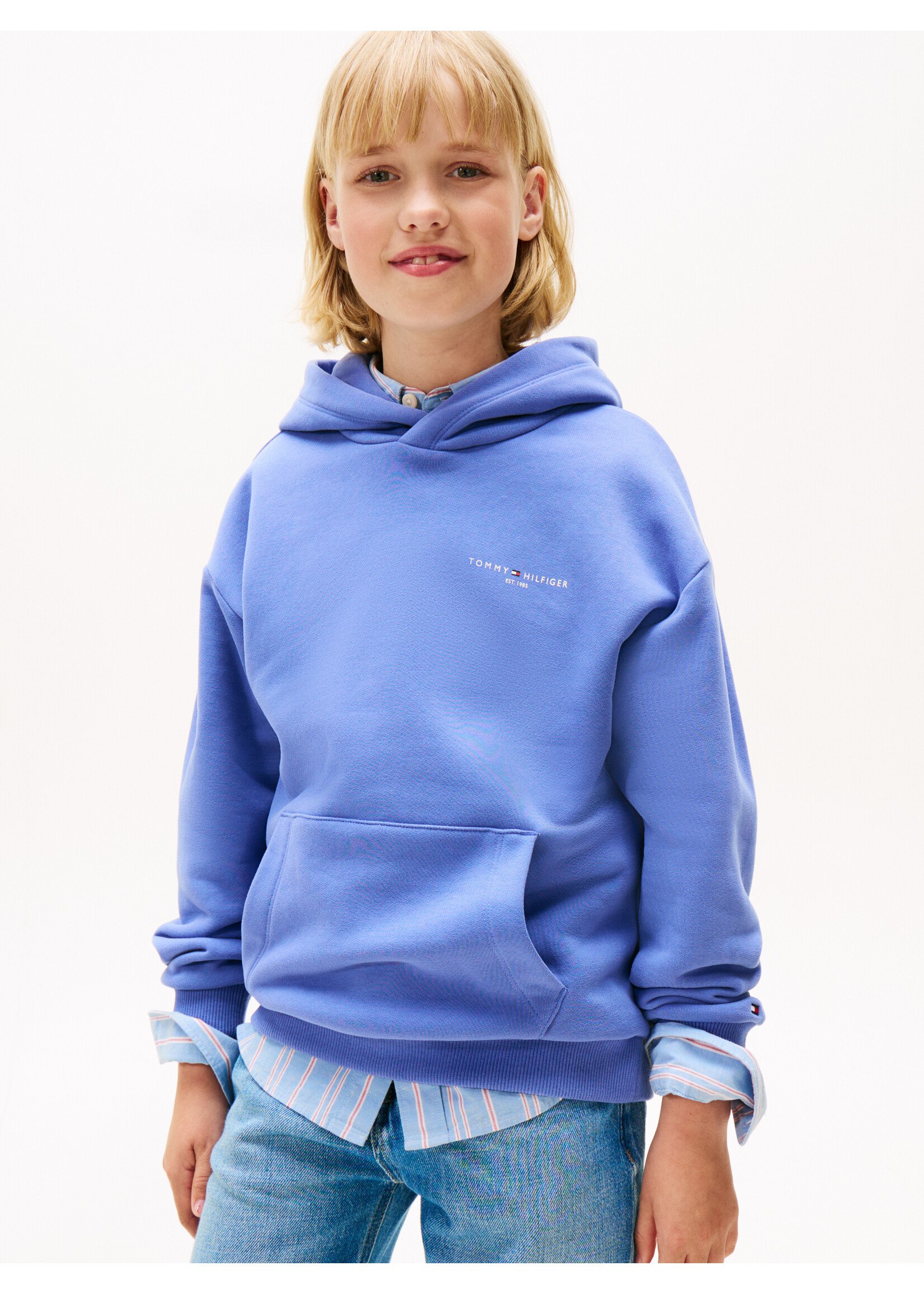 Tommy Hilfiger Hoodie   KS0KS00660C6D - MINI CORP - blauw