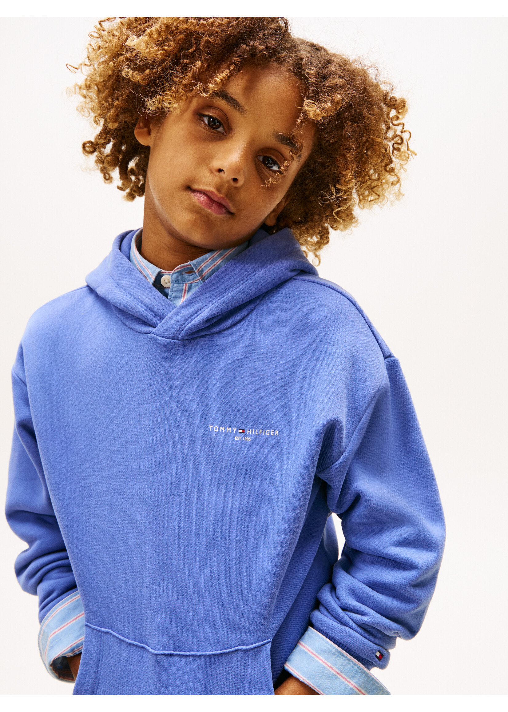 Tommy Hilfiger Hoodie   KS0KS00660C6D - MINI CORP - blauw