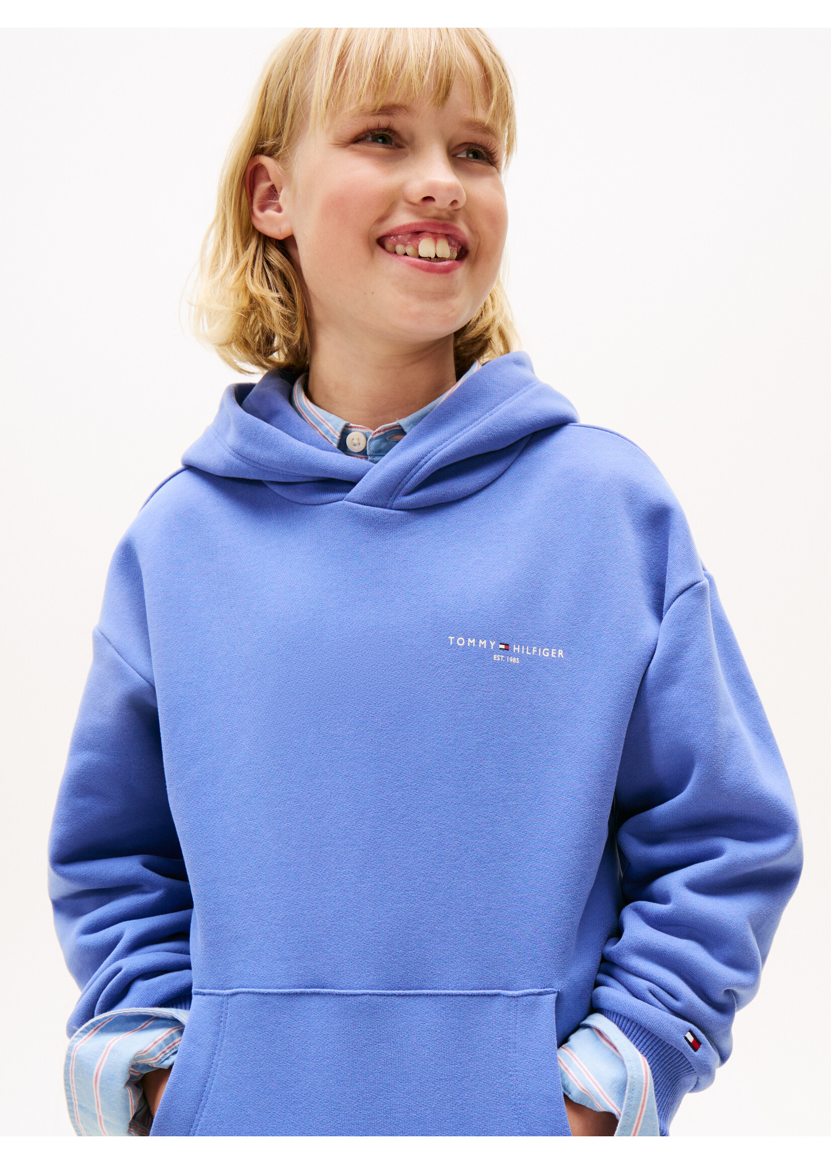 Tommy Hilfiger Hoodie   KS0KS00660C6D - MINI CORP - blauw