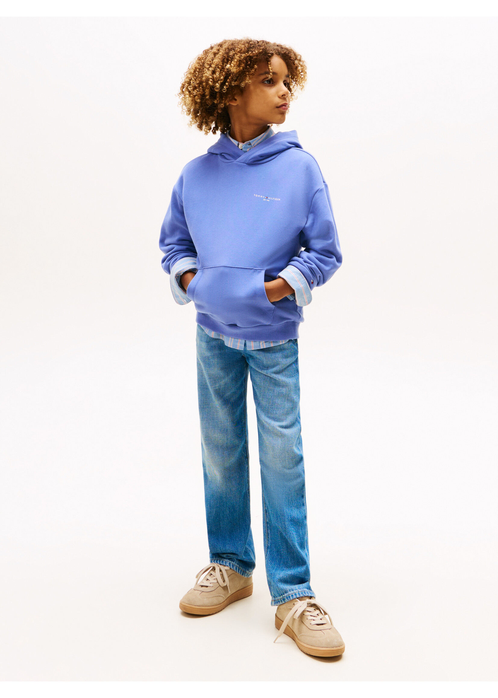 Tommy Hilfiger Hoodie   KS0KS00660C6D - MINI CORP - blauw