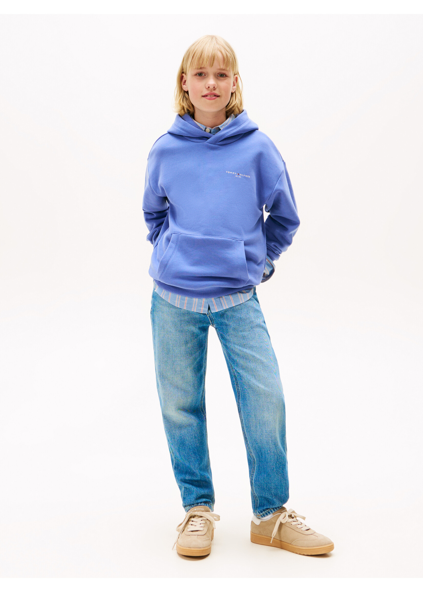 Tommy Hilfiger Hoodie   KS0KS00660C6D - MINI CORP - blauw