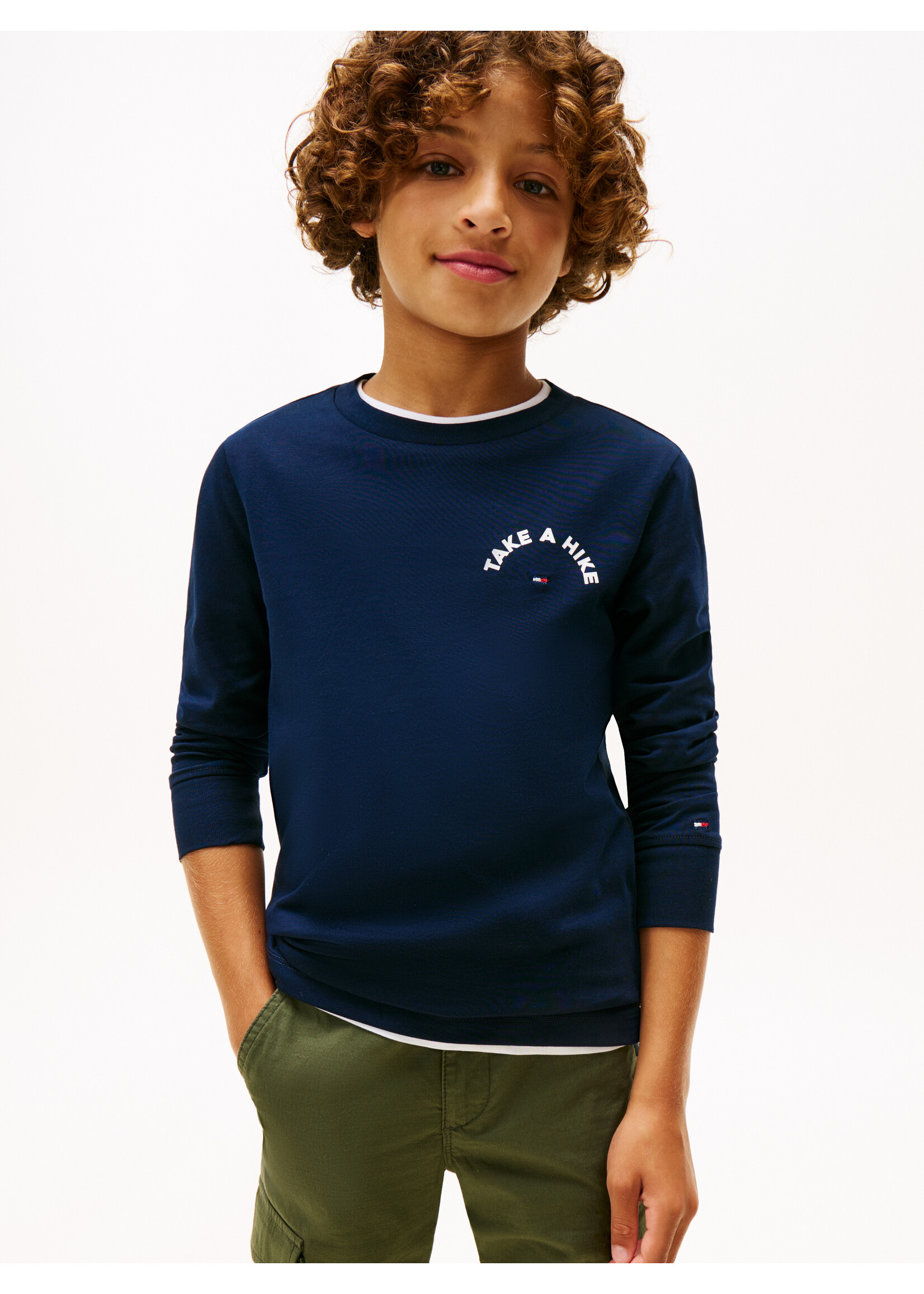 Tommy Hilfiger TAKE A HIKE PRINT TEE LS - KB0KB09940C1G