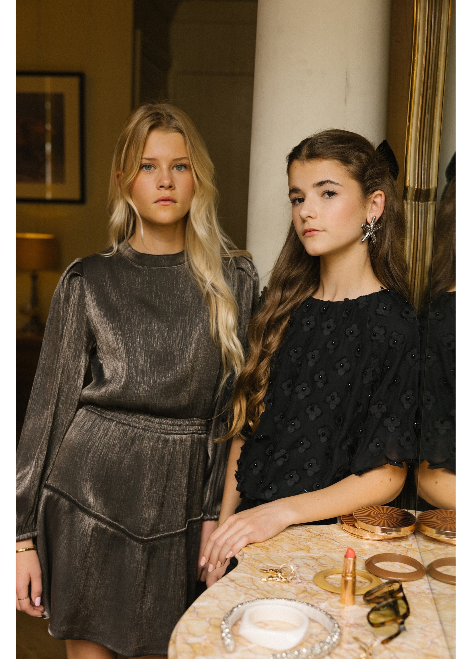 AI&KO Top Delany Flower - zwart