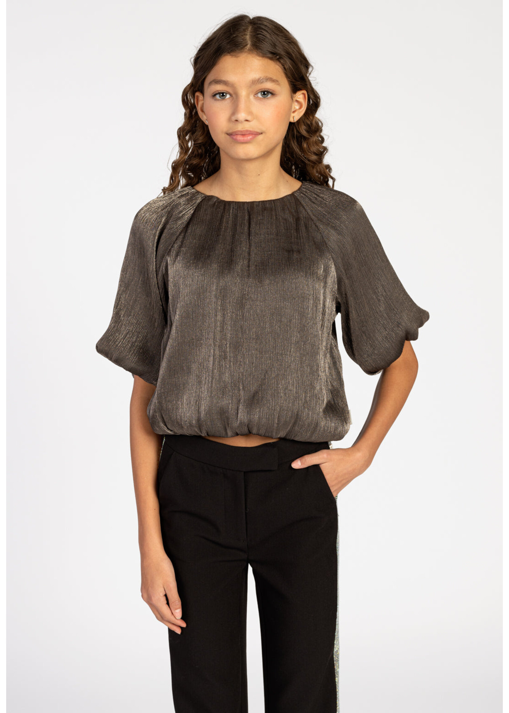 AAIKO Top Delany Crinkle - goud