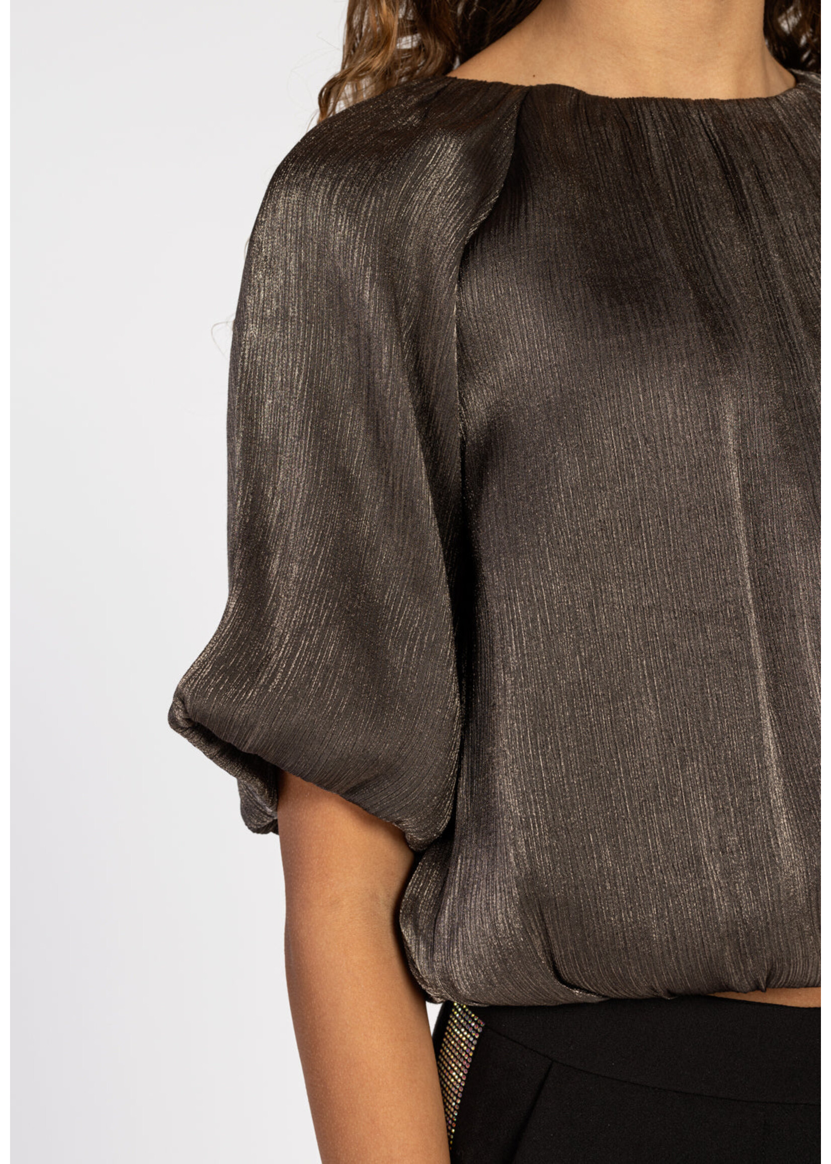 AAIKO Top Delany Crinkle - goud