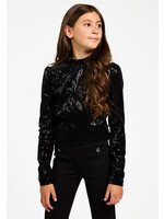 AAIKO Top Ivona cropped - zwart