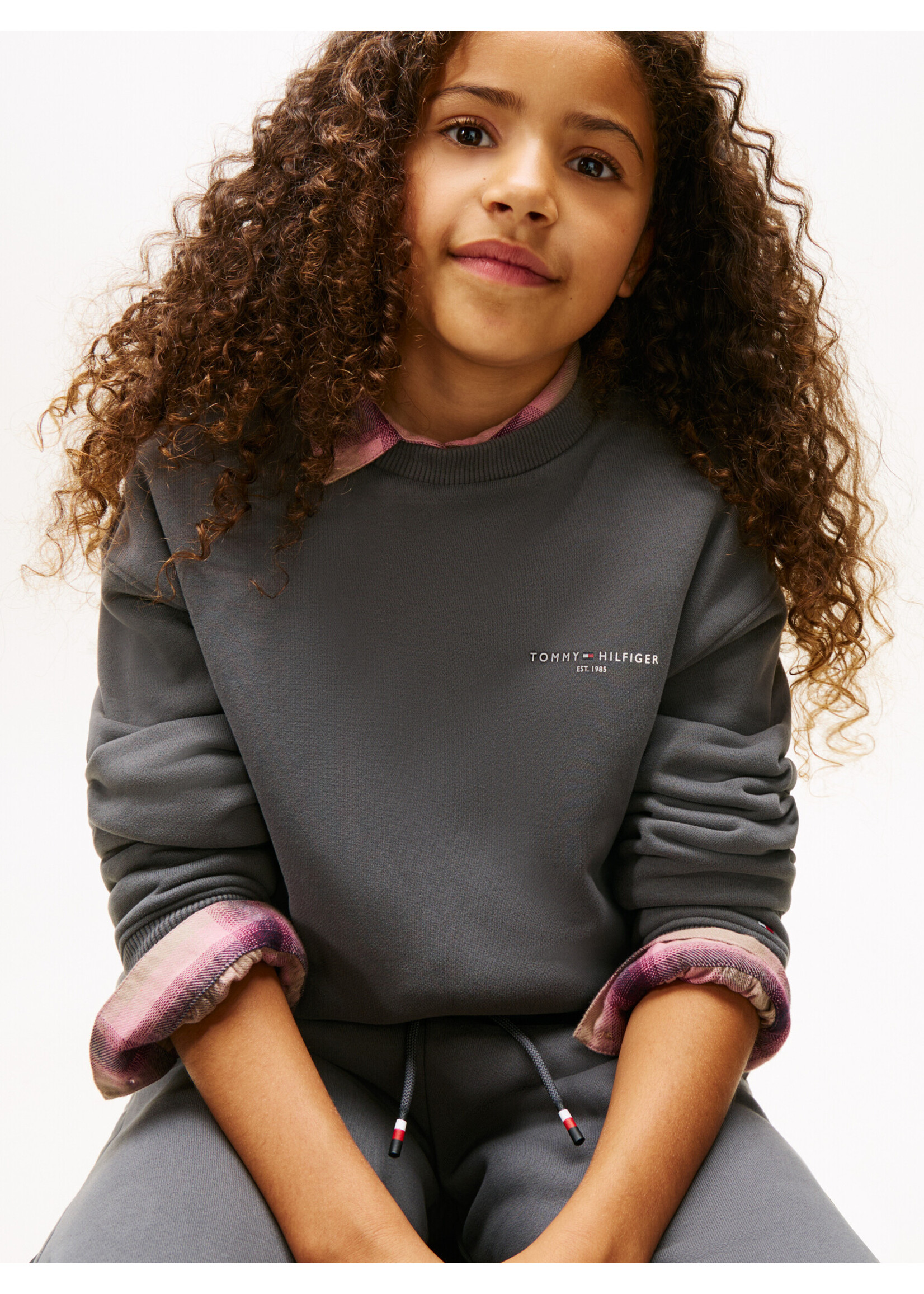 Tommy Hilfiger Joggingbroek KS0KS00664PT2 - MINI CORP C-NECK SWEATSHIRT SET - washed blac k