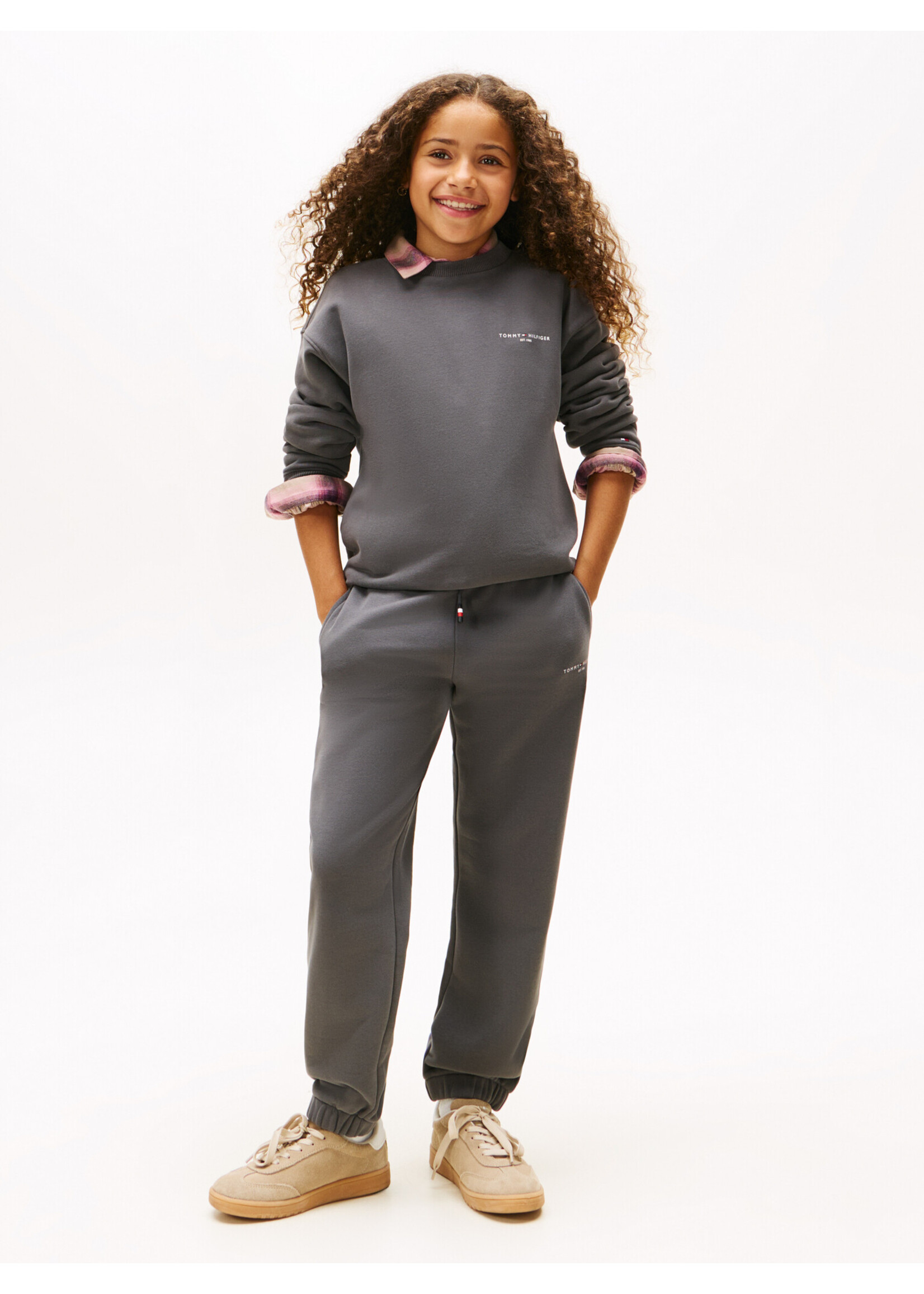 Tommy Hilfiger Joggingbroek KS0KS00664PT2 - MINI CORP C-NECK SWEATSHIRT SET - washed blac k