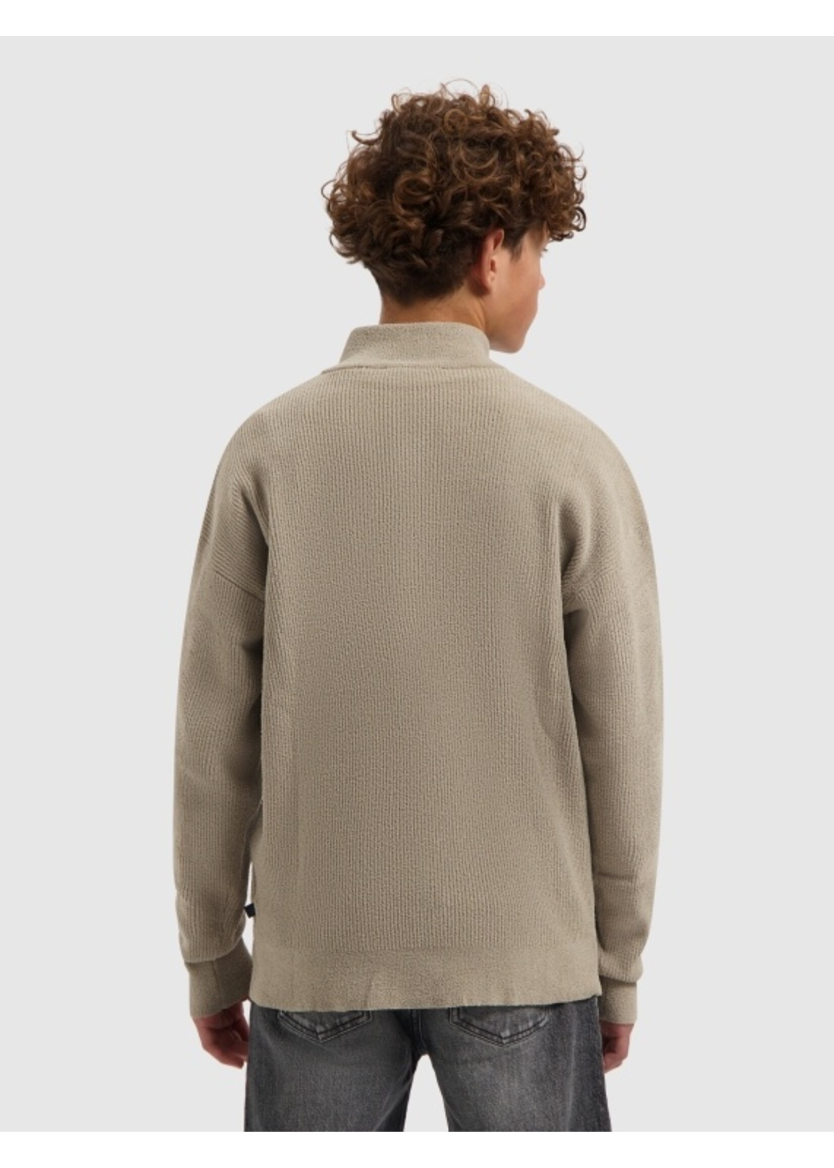 Ballin Chenille Halfzip Knit Sweater (25037801) - taupe