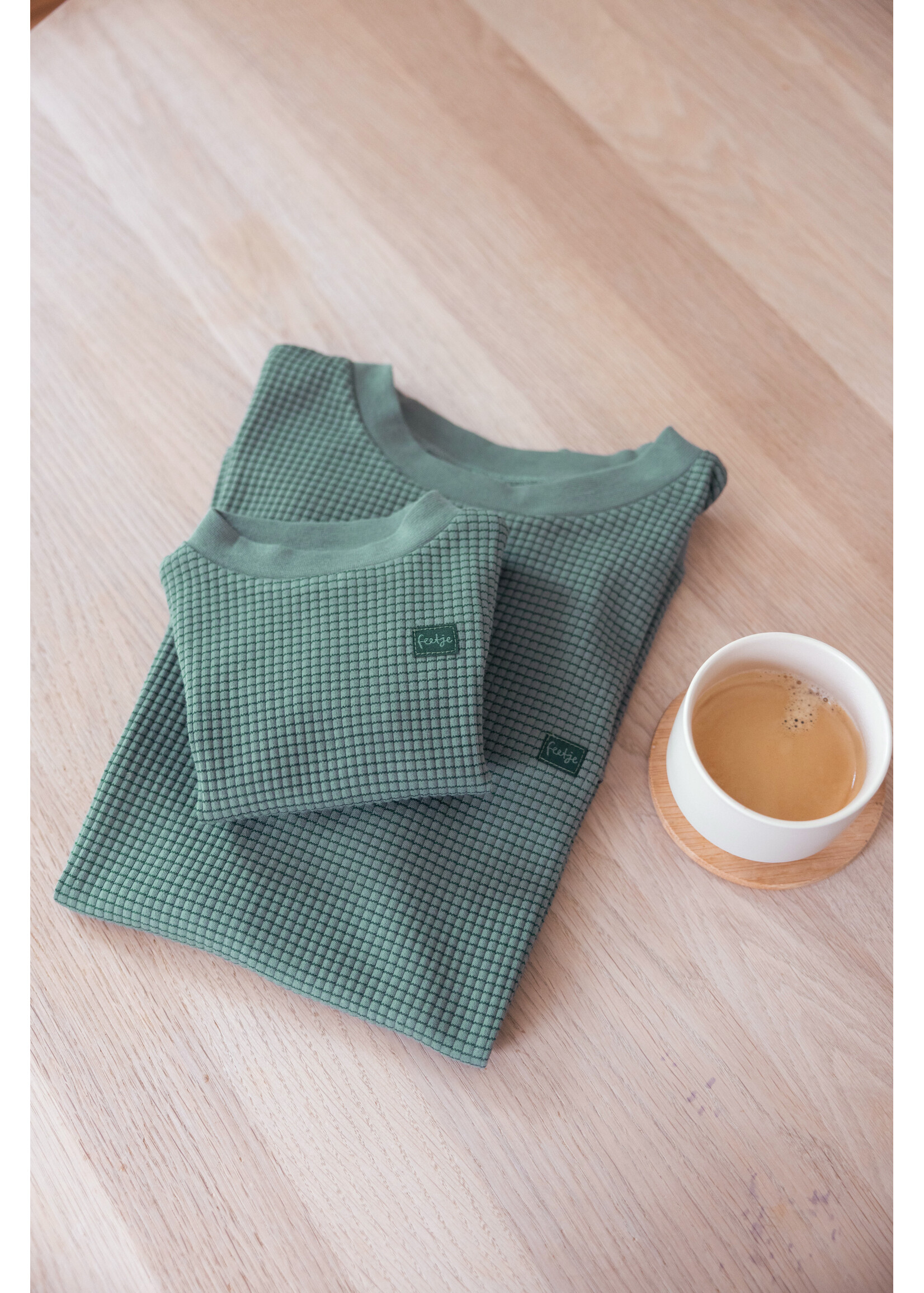 Feetje Pyjama Feetje pyjama Family  Limited Edition - zeegroen