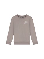 Malelions Sweater Striped Signature Sweater (MJ1-AW25-05 - grijs/bruin